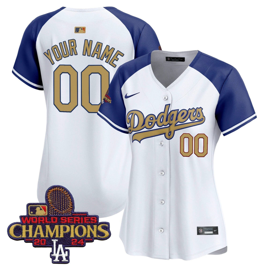 Dodgers 2025 Gold Vapor Premier Elite Custom Jersey - All Stitched by Los Angeles Dodgers