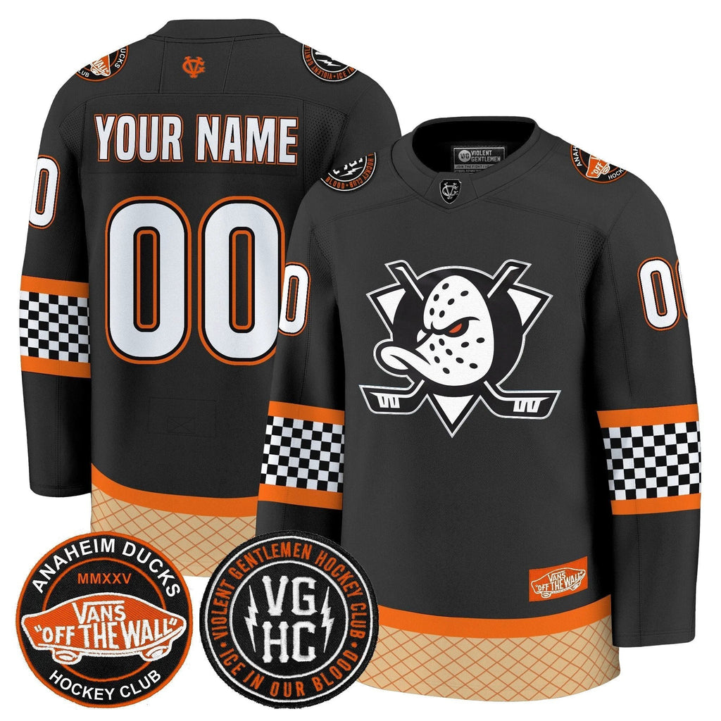 Anaheim Ducks Checkerboard 2025 Premium Custom Jersey - All Stitched by ecomsmiracle