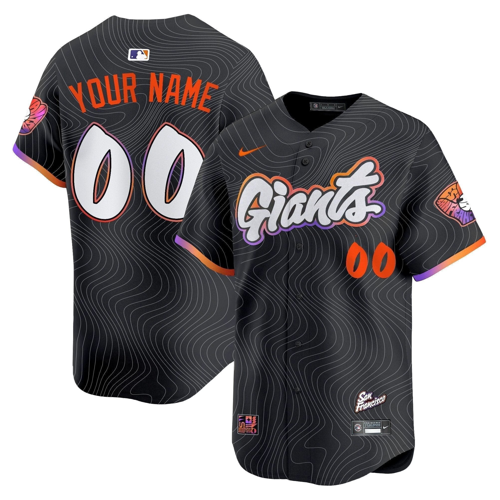 San Francisco Giants 2025 City Connect Vapor Premier Limited Custom Jersey - All Stitched by San Francisco Giants