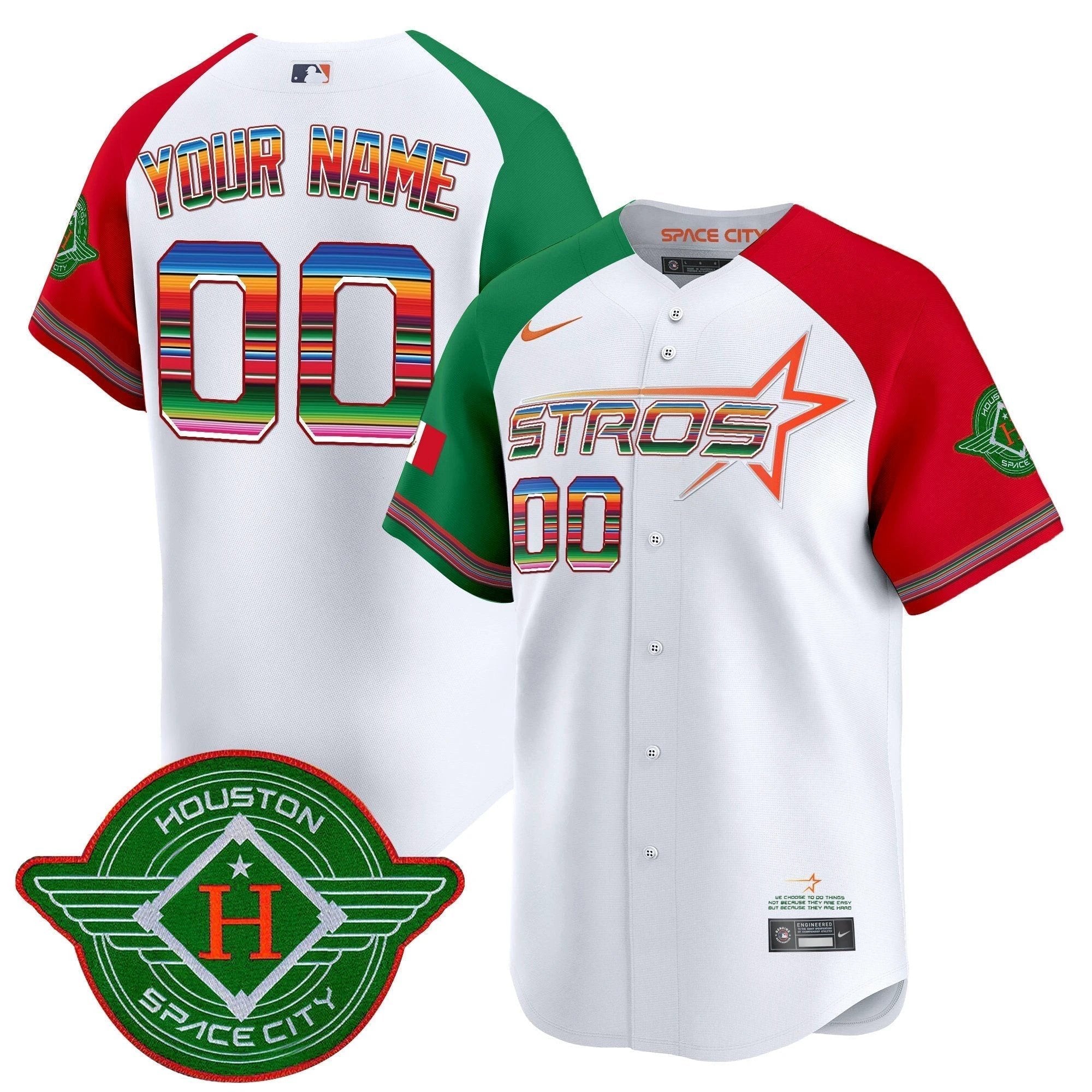 Astros 2025 City Connect Mexico Vapor Premier Limited Custom Jersey - All Stitched by Houston Astros