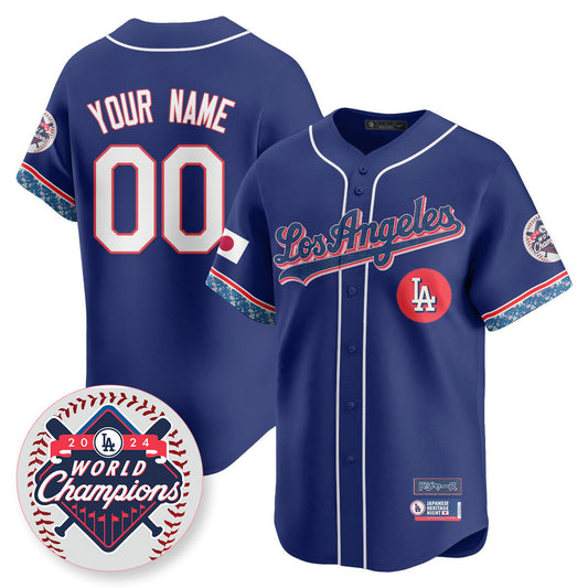 Custom Gender/Name Los Angeles Dodgers Japanese Heritage Night Jersey - All Stitched by Los Angeles Dodgers