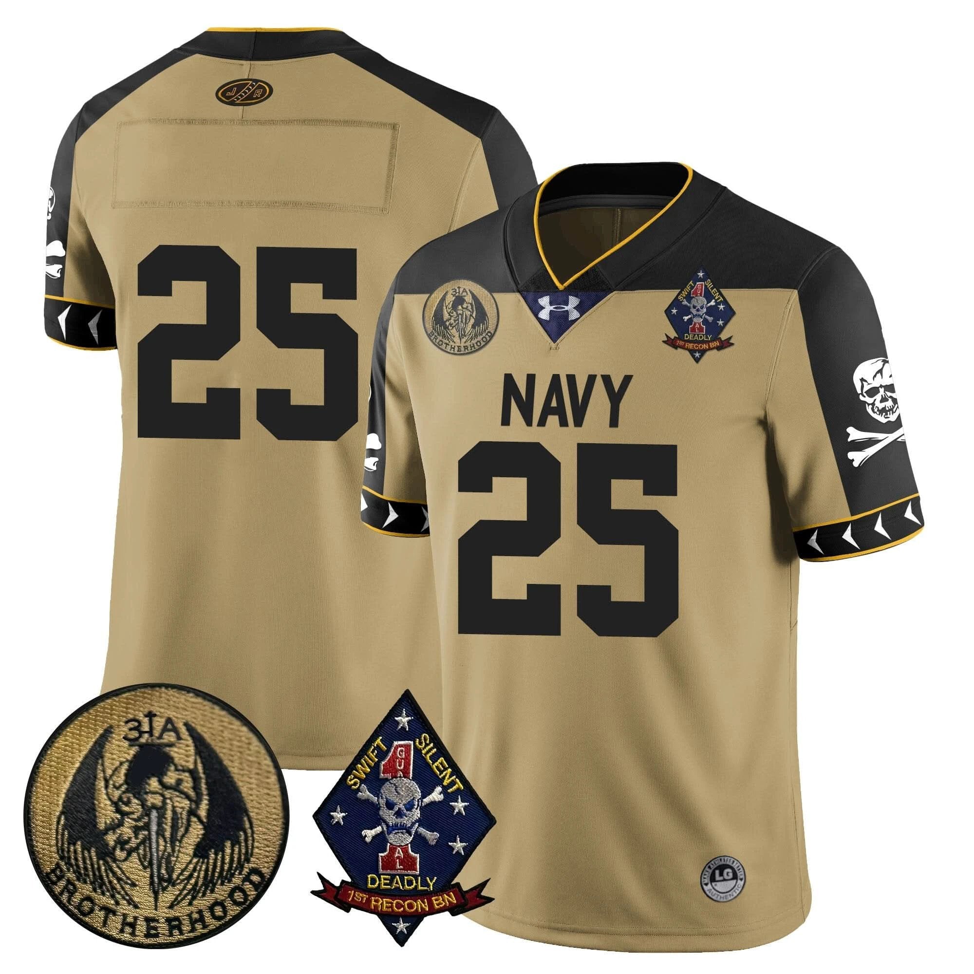 Navy Midshipmen Lacrosse Jolly Rogers Vapor Limited Jersey - All Stitched by Navy Midshipmen
