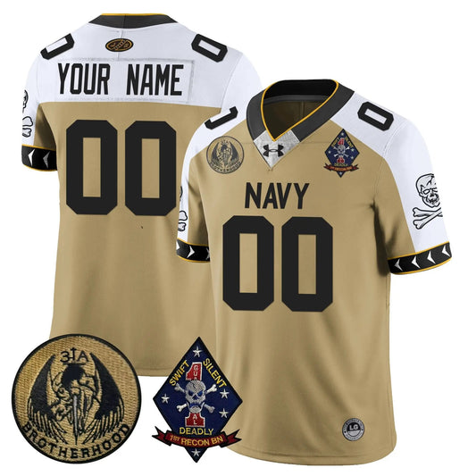 Custom Name/Gender NM Lacrosse Jolly Rogers Vapor Limited Jersey by Navy Midshipmen