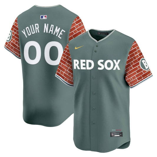 Boston Red Sox 2025 Fenway Red Brick Style Vapor Premier Limited Custom Jersey - Stitched by Boston Red Sox