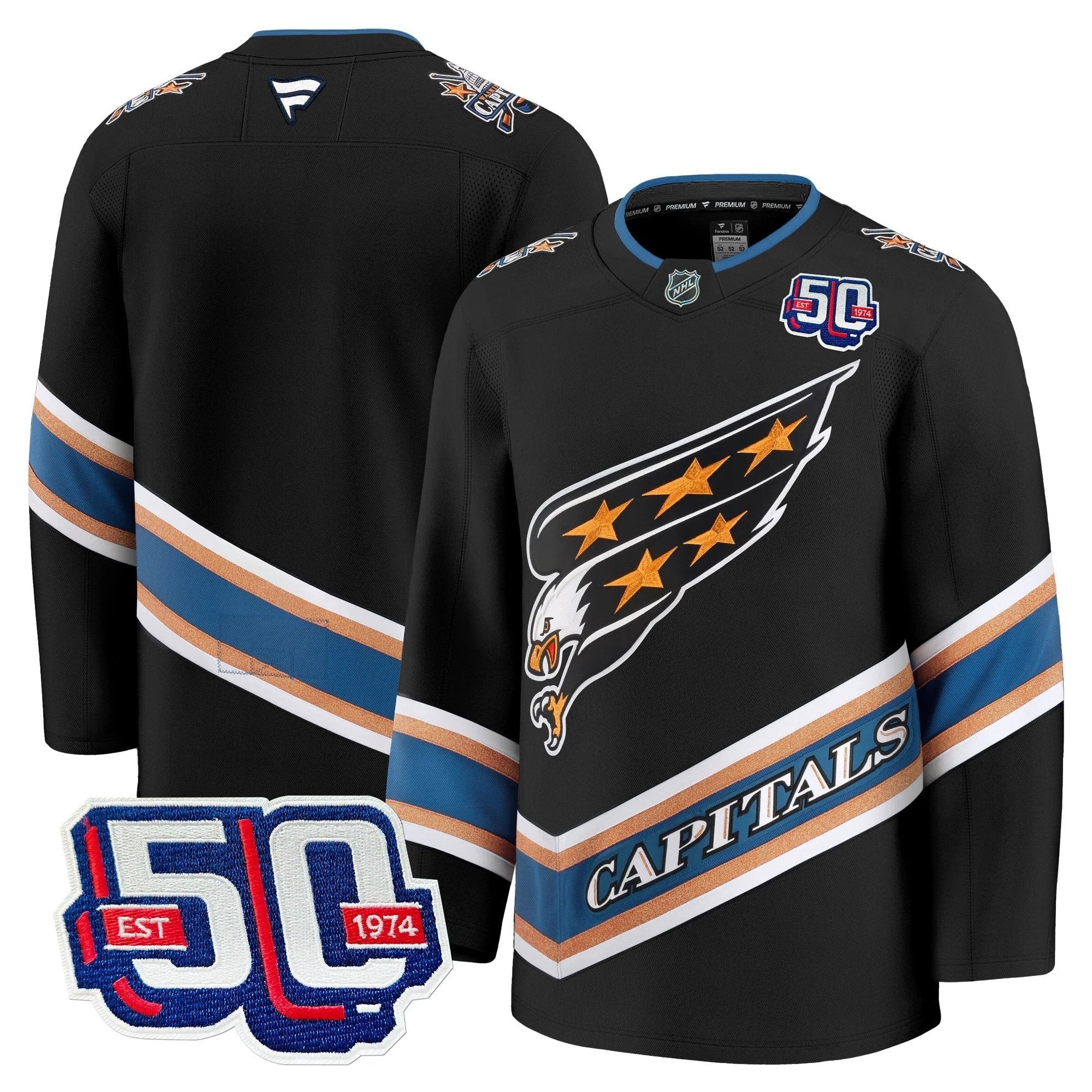 Men Washington Capitals Screaming Eagle Jersey Collection (1995-2024) - All Stitched by Washington Capitals