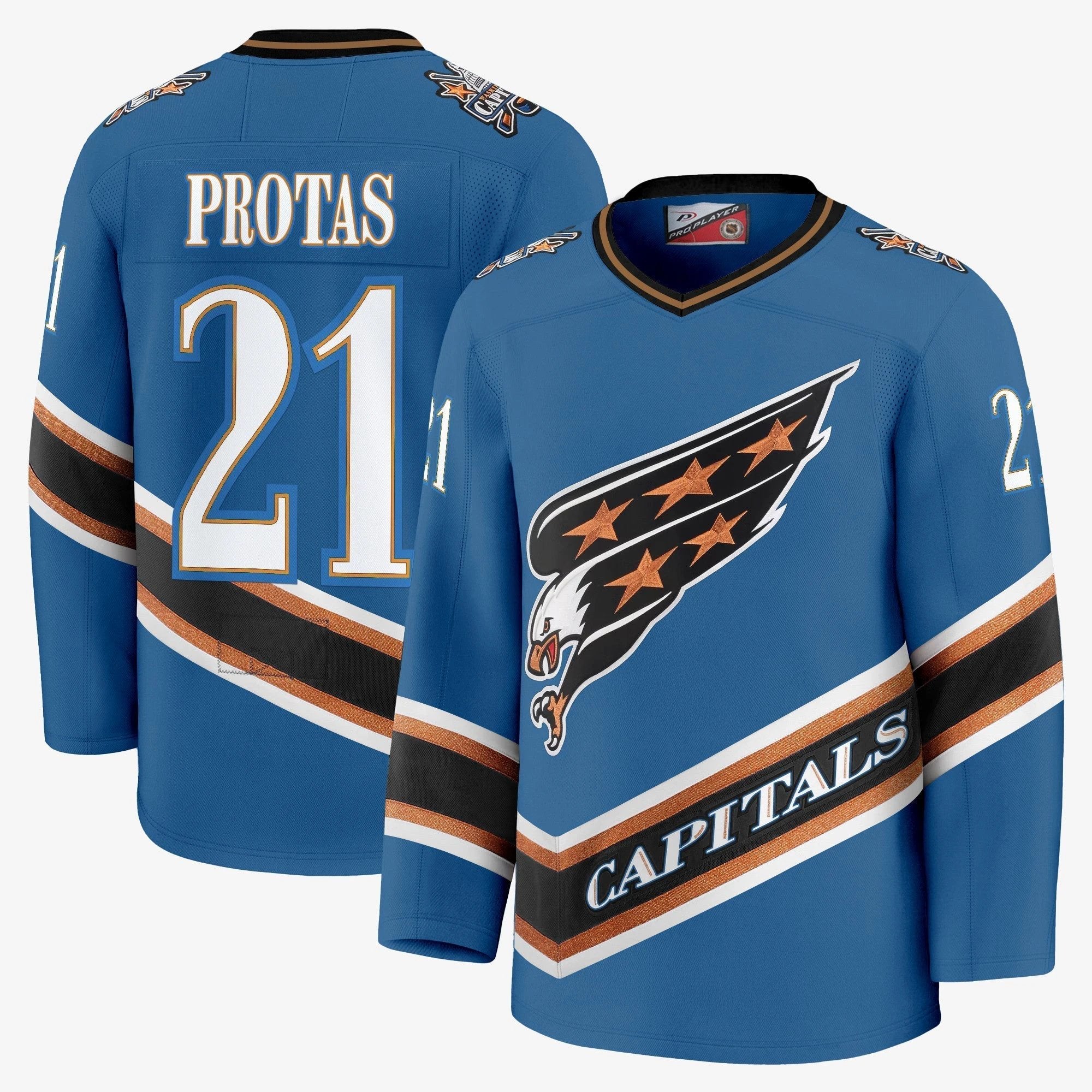 Men Washington Capitals Screaming Eagle Jersey Collection (1995-2024) - All Stitched by Washington Capitals