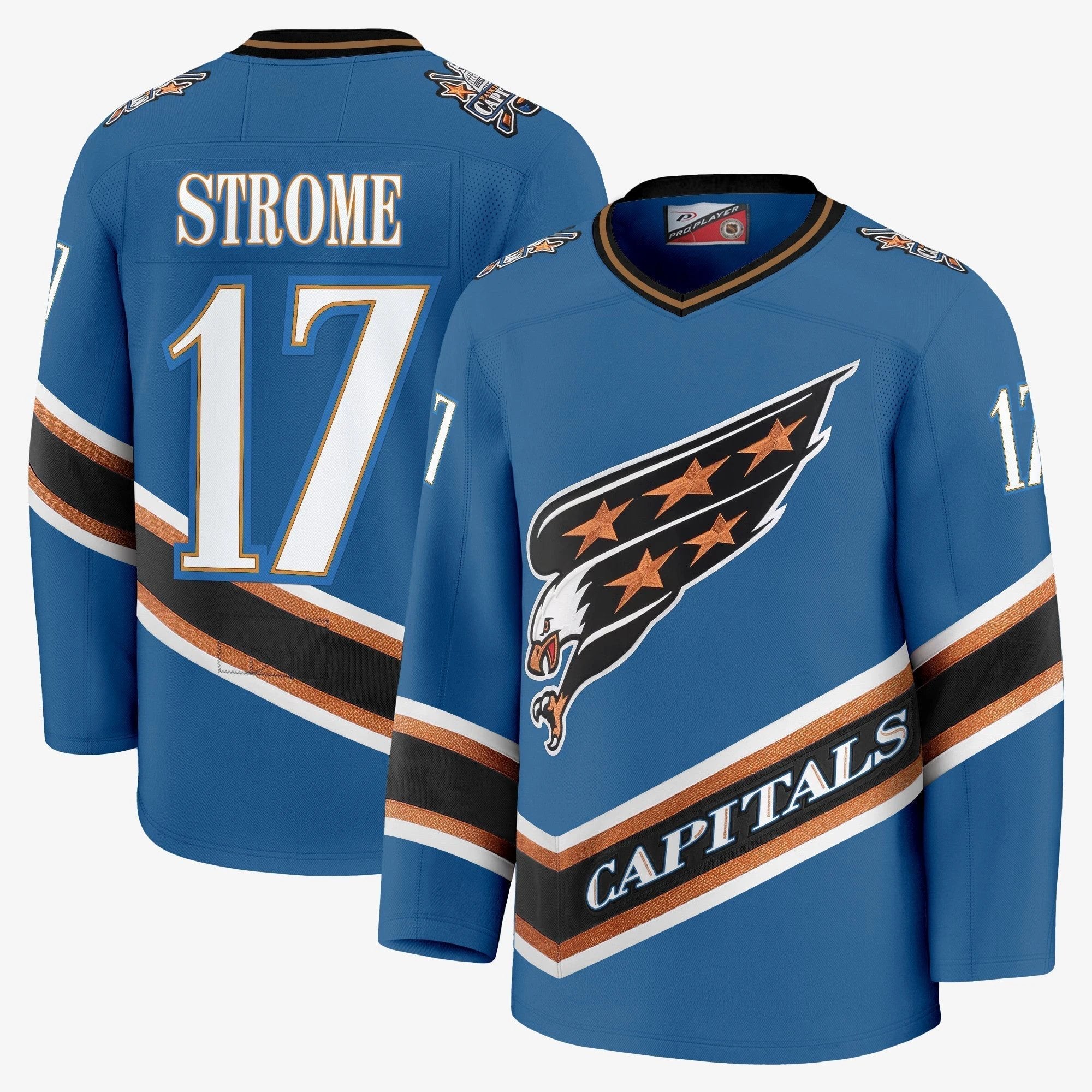 Men Washington Capitals Screaming Eagle Jersey Collection (1995-2024) - All Stitched by Washington Capitals