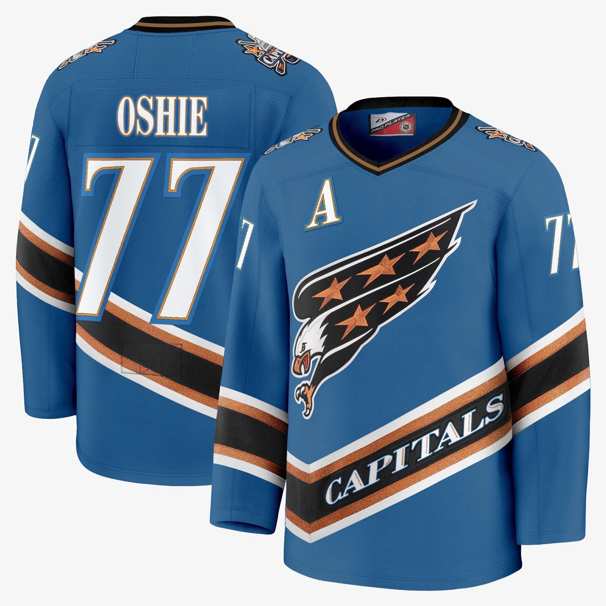 Men Washington Capitals Screaming Eagle Jersey Collection (1995-2024) - All Stitched by Washington Capitals
