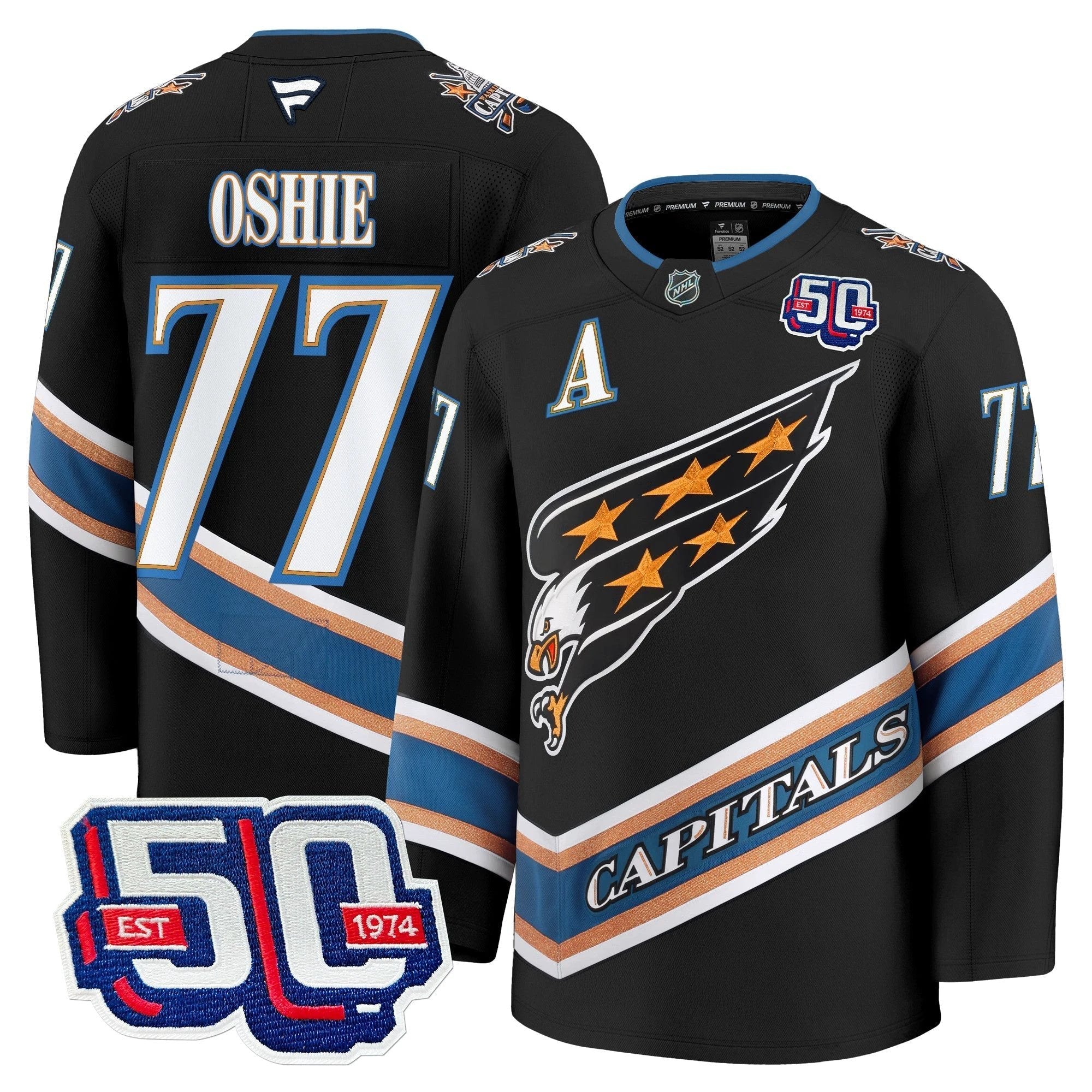 Men Washington Capitals Screaming Eagle Jersey Collection (1995-2024) - All Stitched by Washington Capitals