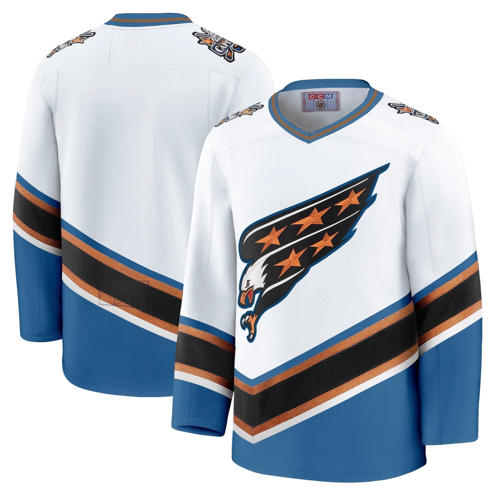 Men Washington Capitals Screaming Eagle Jersey Collection (1995-2024) - All Stitched by Washington Capitals