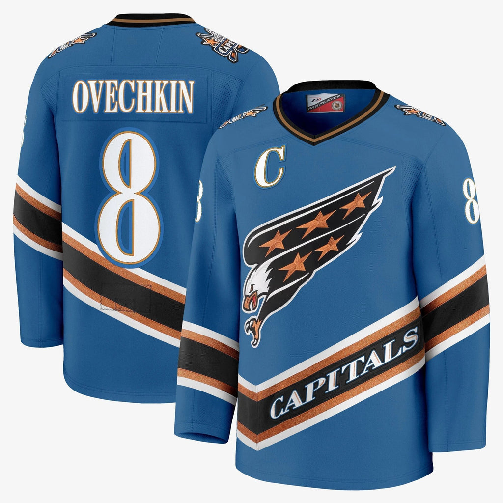Men Washington Capitals Screaming Eagle Jersey Collection (1995-2024) - All Stitched by Washington Capitals