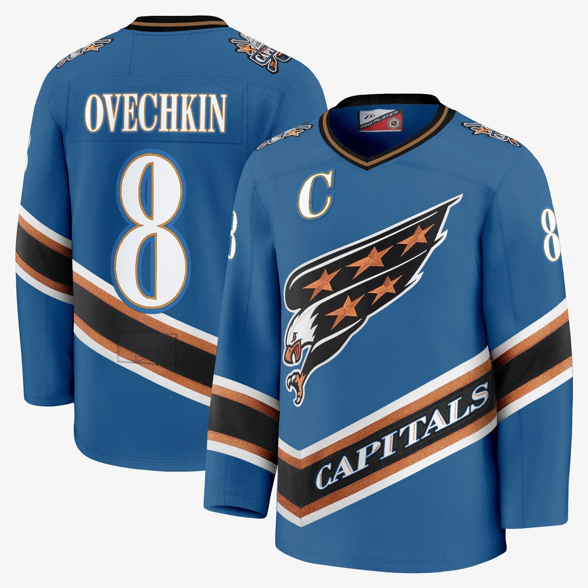 Men Washington Capitals Screaming Eagle Jersey Collection (1995-2024) - All Stitched by Washington Capitals