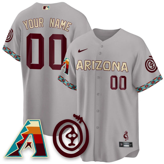 Custom Gender/Name Arizona Diamondbacks City Connect Concept Jersey V2 - All Stitched by Arizona Diamondbacks
