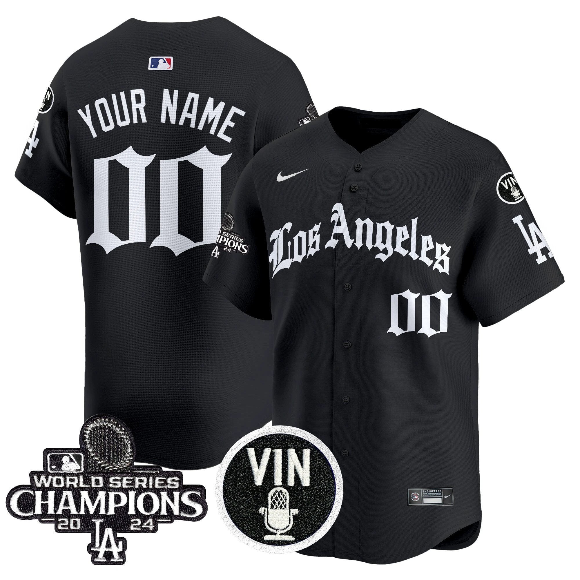 Dodgers 2025 LA Gothic Style Vapor Premier Limited Custom Jersey - All Stitched by Los Angeles Dodgers