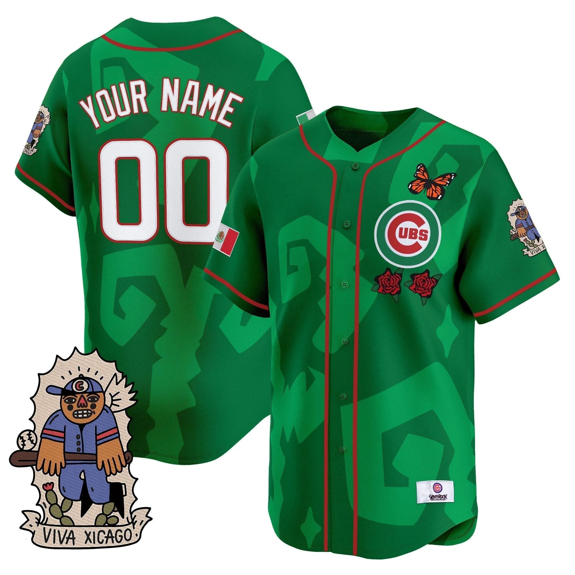 2025 Chicago Cubs Mexican Heritage Vapor Premier Limited Custom Jersey - Stitched by Chicago Cubs