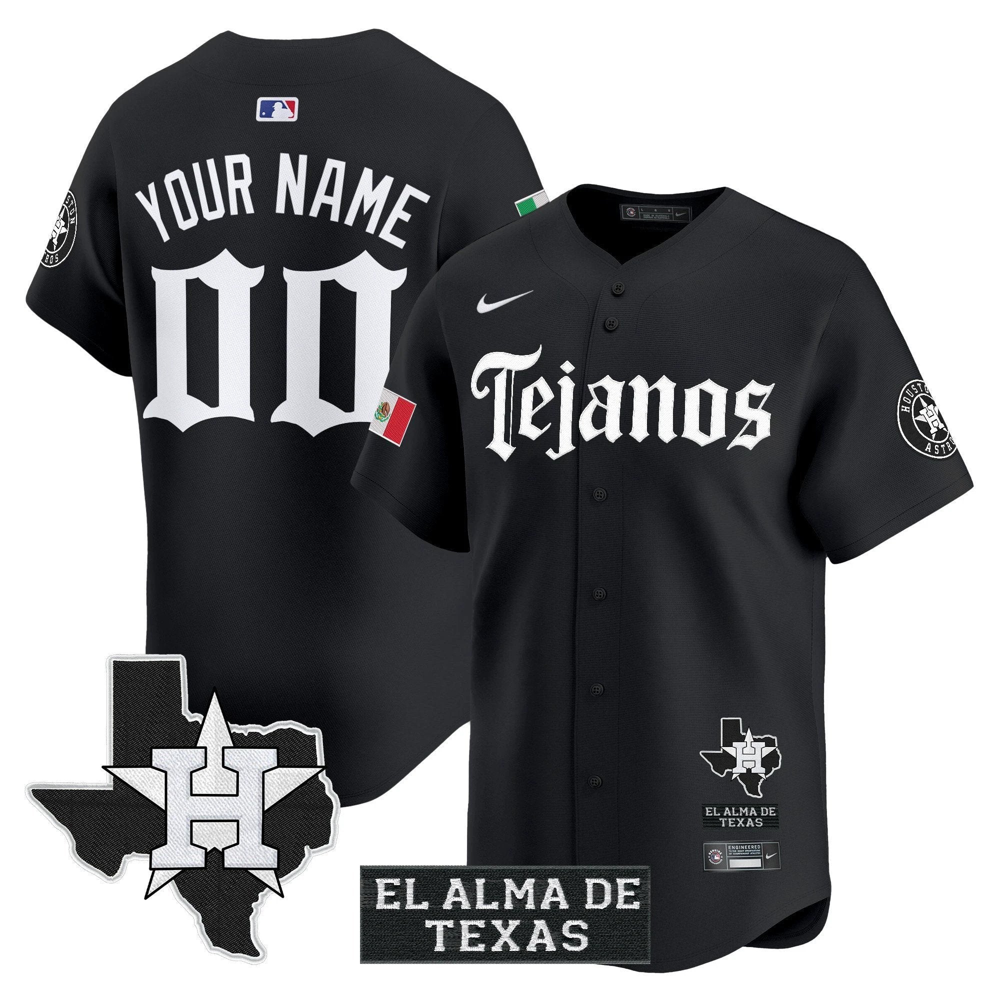 Houston Astros Mexico Tejano Barrio Style Vapor Premier Limited Custom Jersey - All Stitched by Houston Astros