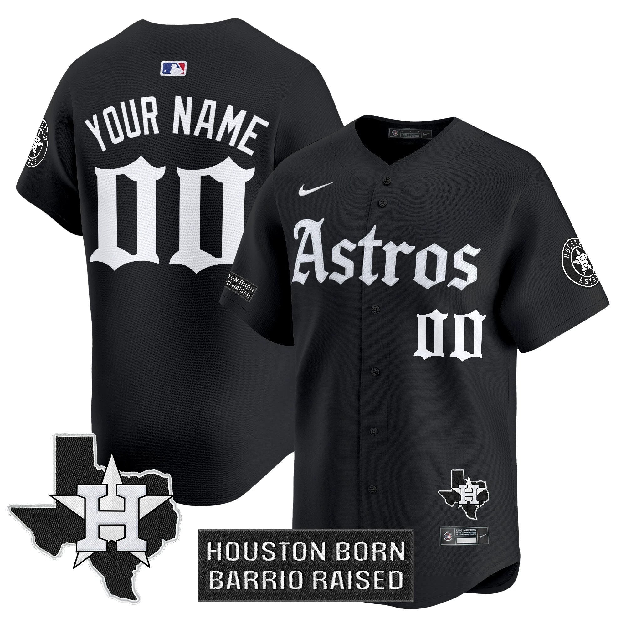 Houston Astros 'Gothic Edition' Vapor Premier Limited Custom Jersey - All Stitched by Houston Astros