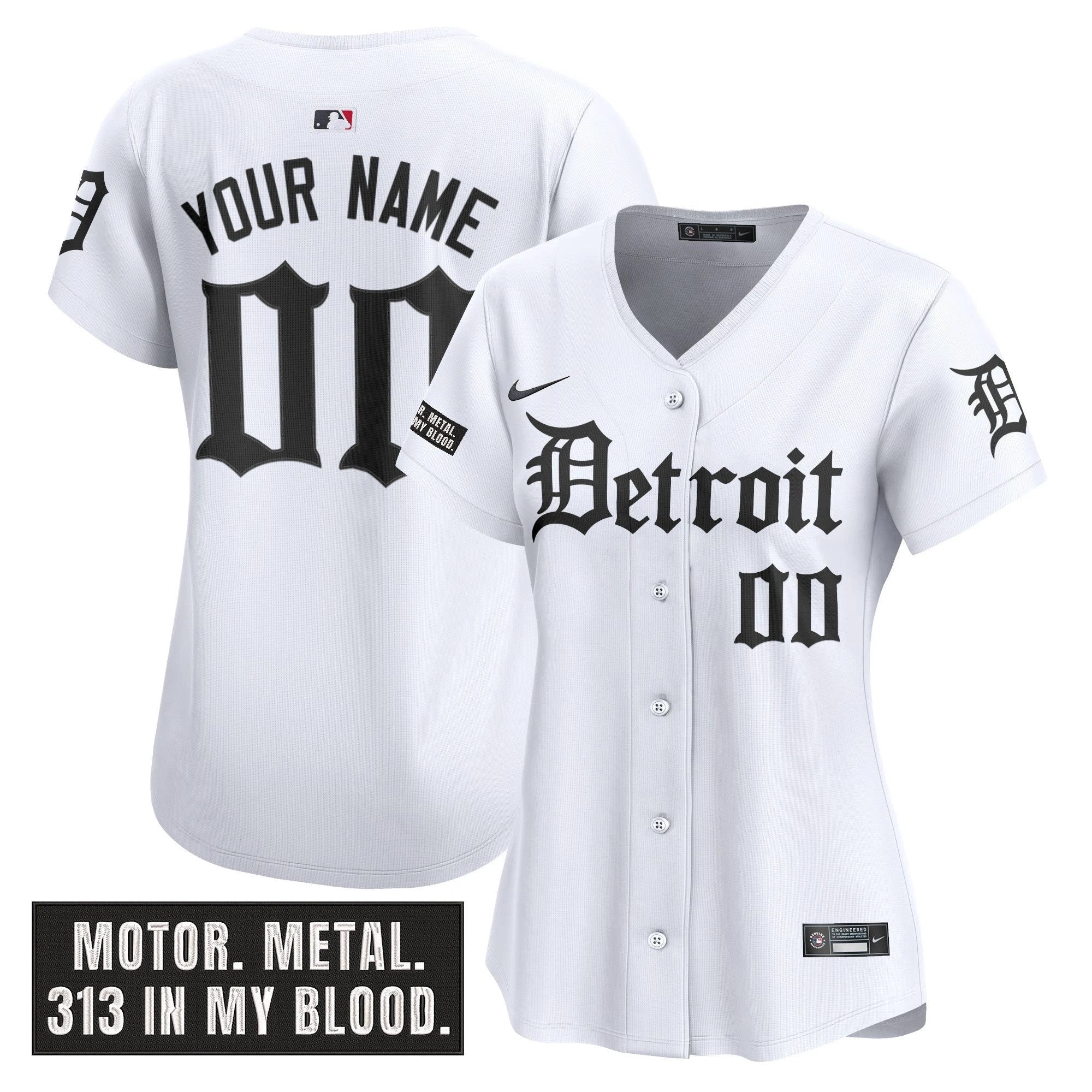 Detroit Tigers 'Motor Gothic Edition' Vapor Premier Limited Custom Jersey - All Stitched by Detroit Tigers