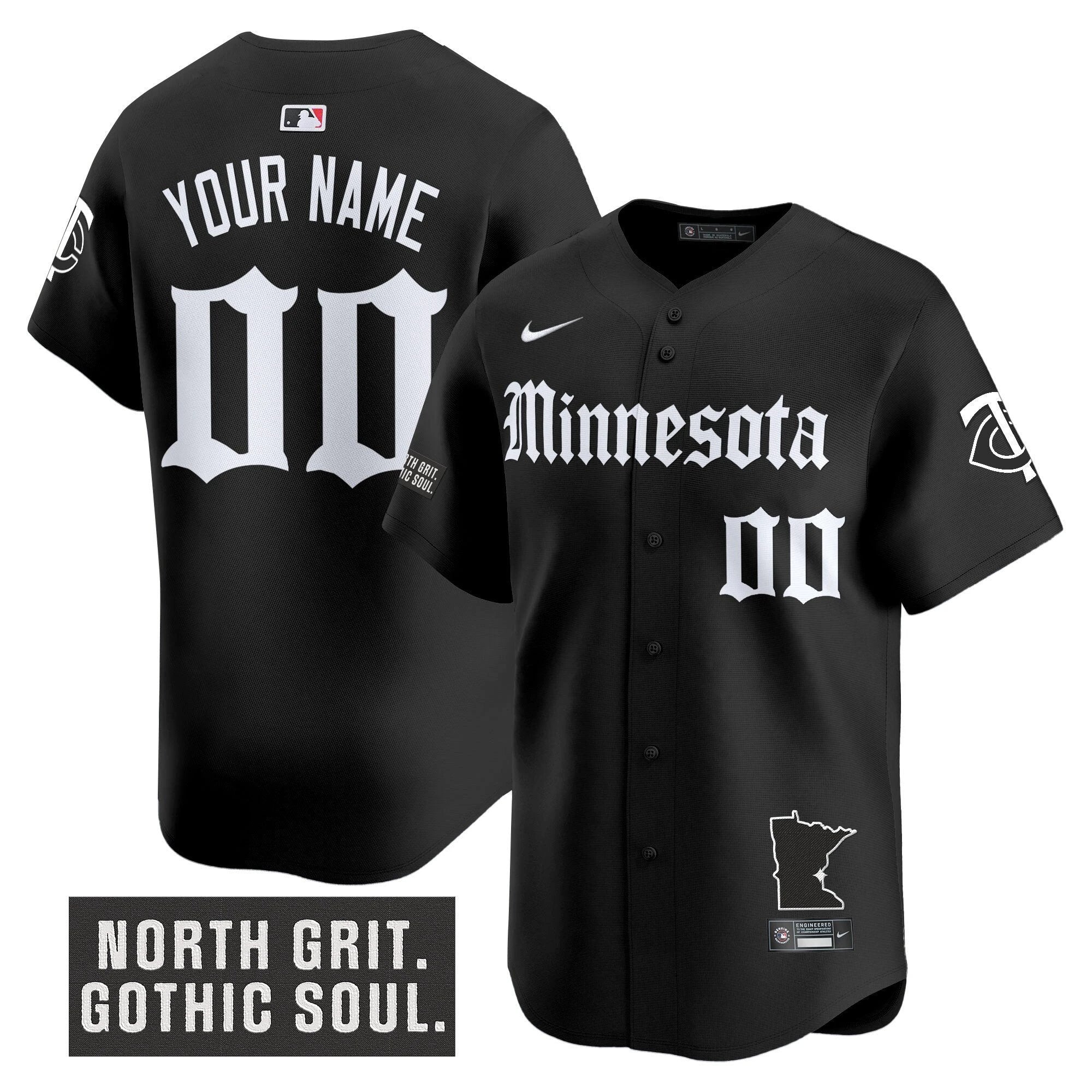 Minnesota Twins 'Gothic North Edition' Vapor Premier Limited Custom Jersey - All Stitched by Minnesota Twins