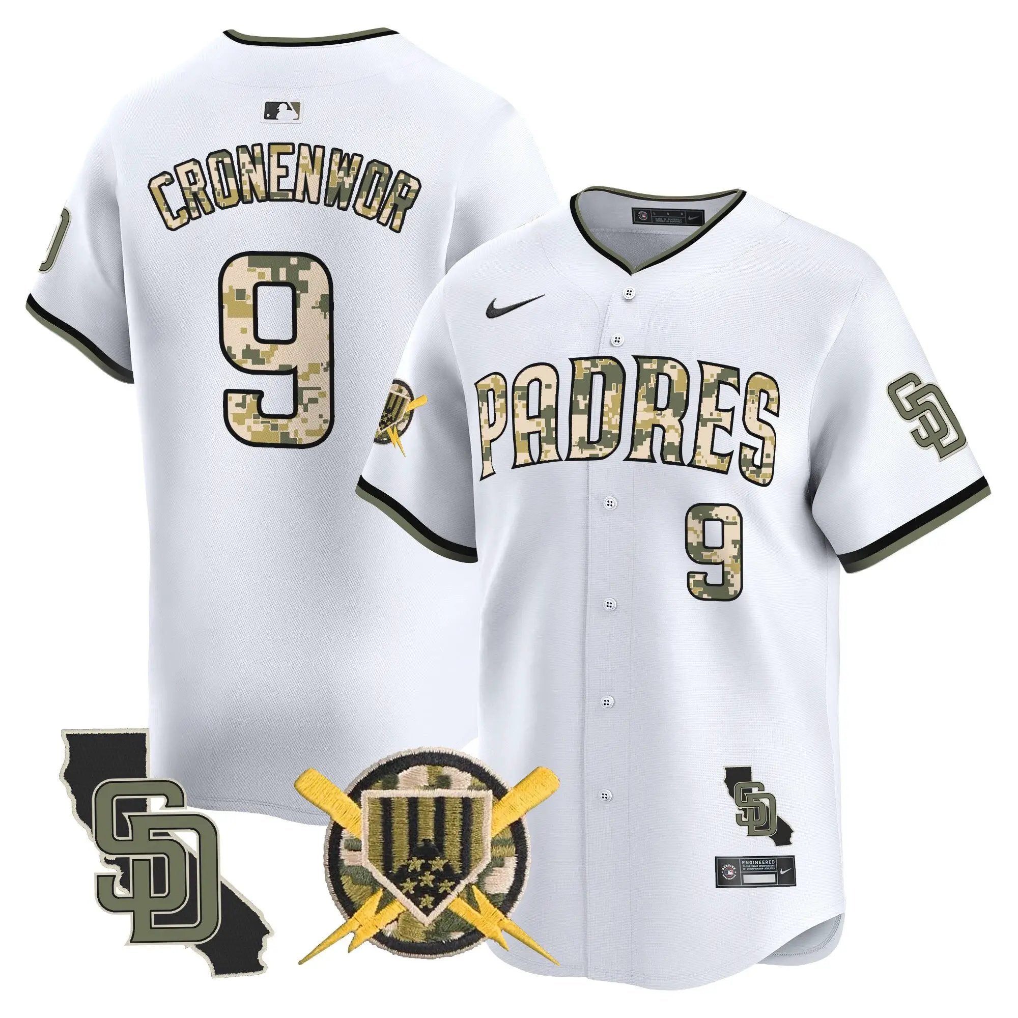 Padres Armed Forces Day Vapor Premier Limited Jersey - All Stitched by Digigearus