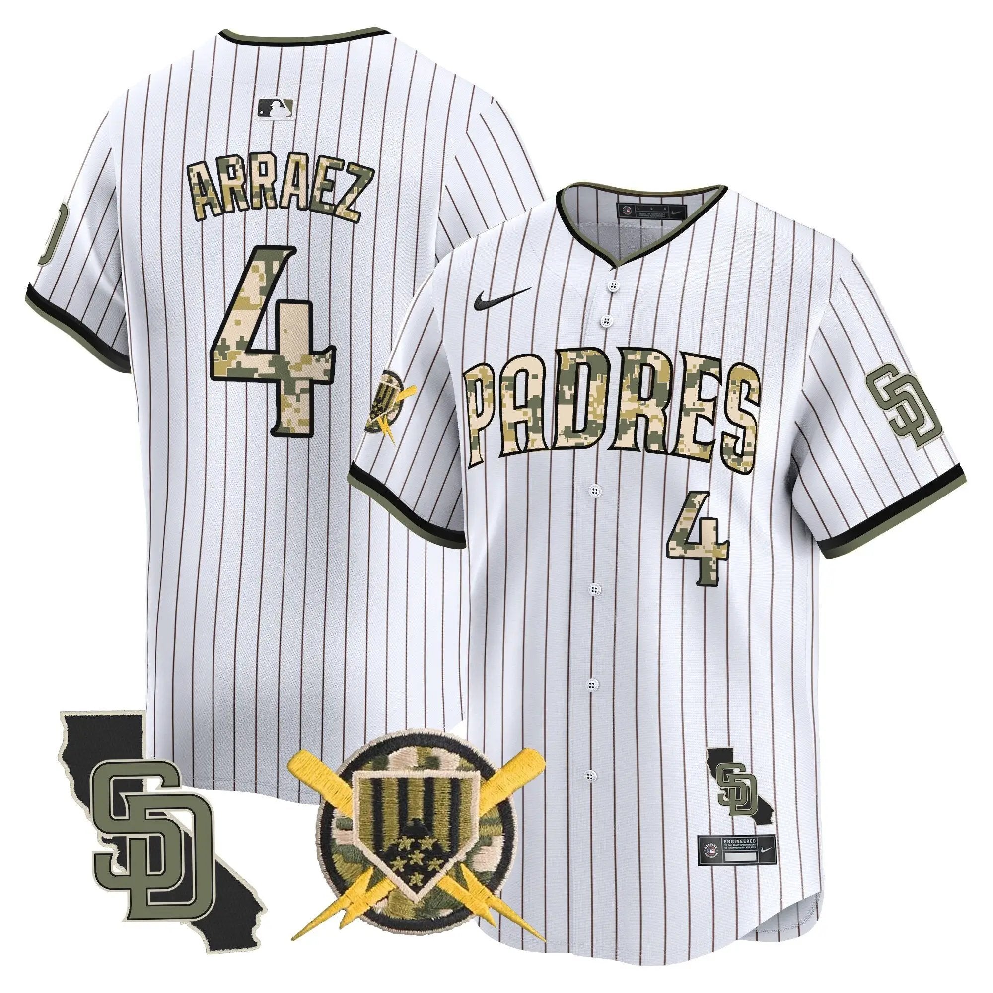 Padres Armed Forces Day Vapor Premier Limited Jersey - All Stitched by Digigearus