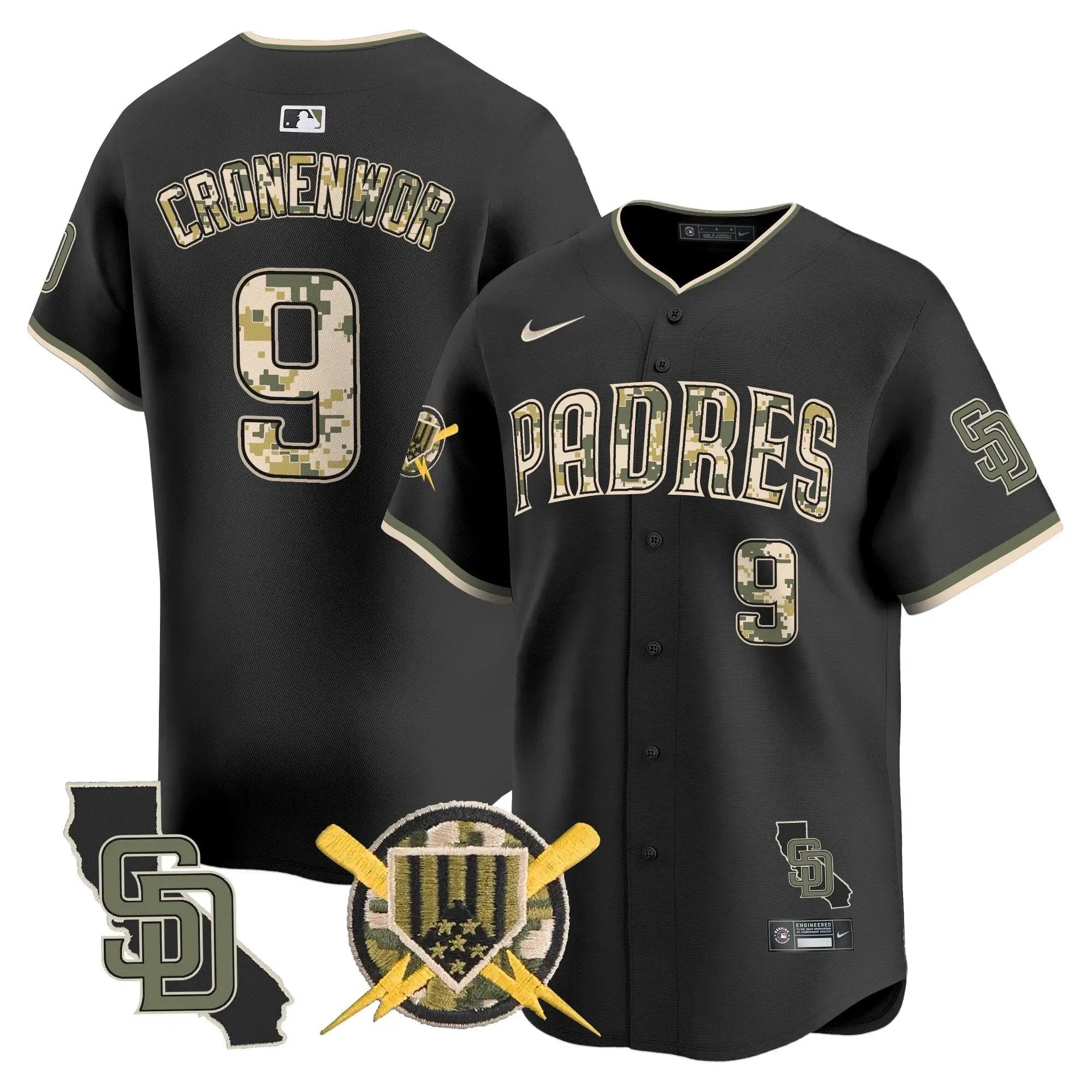 Padres Armed Forces Day Vapor Premier Limited Jersey - All Stitched by Digigearus