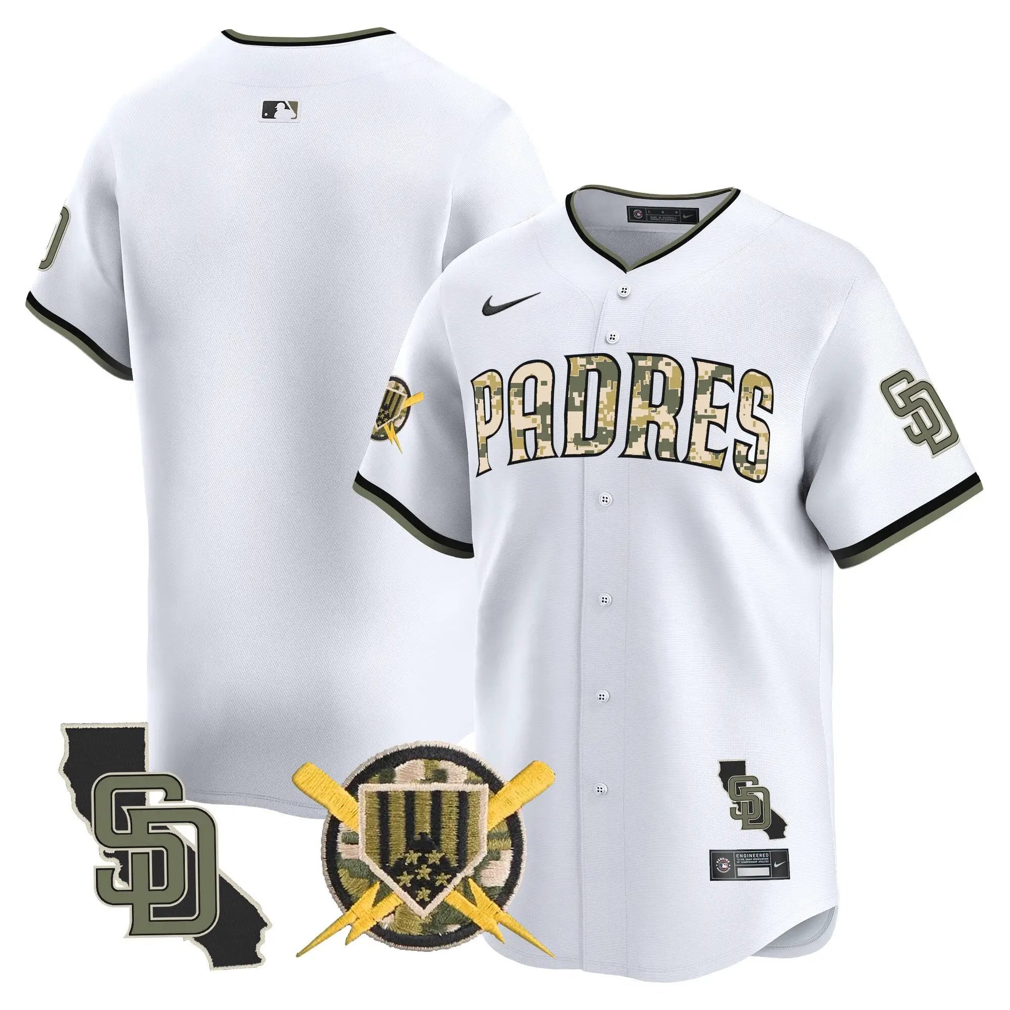 Padres Armed Forces Day Vapor Premier Limited Jersey - All Stitched by Digigearus