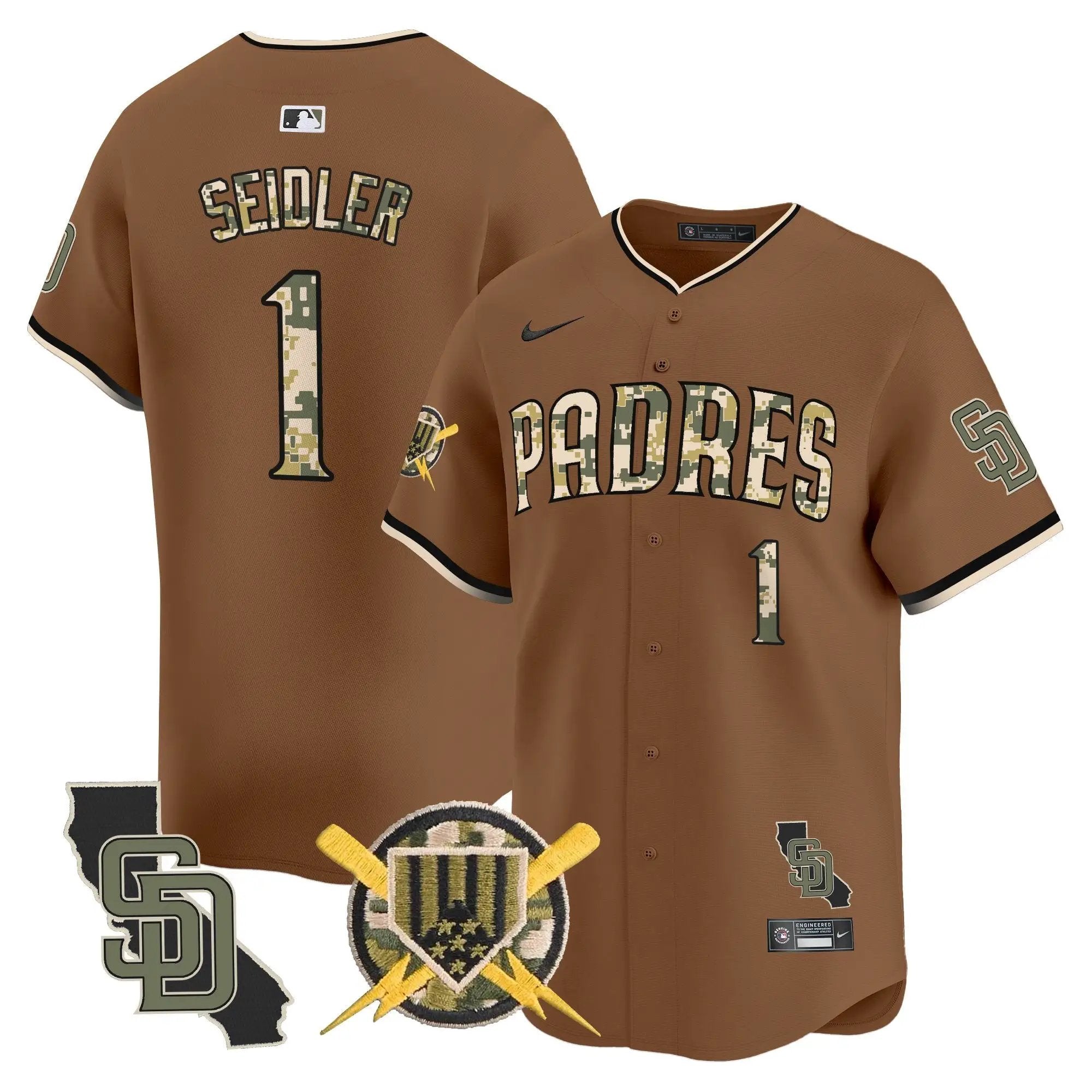 Padres Armed Forces Day Vapor Premier Limited Jersey - All Stitched by Digigearus