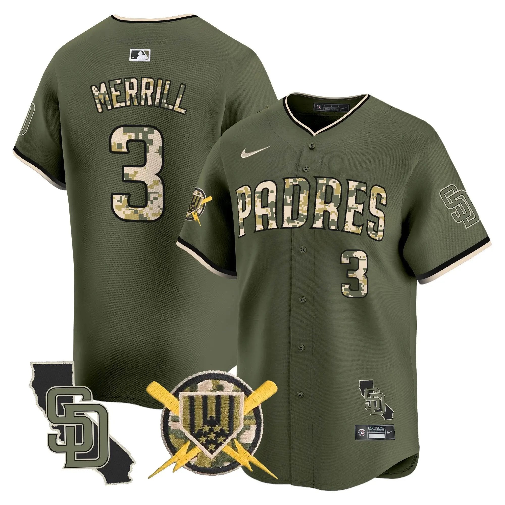 Padres Armed Forces Day Vapor Premier Limited Jersey - All Stitched by Digigearus