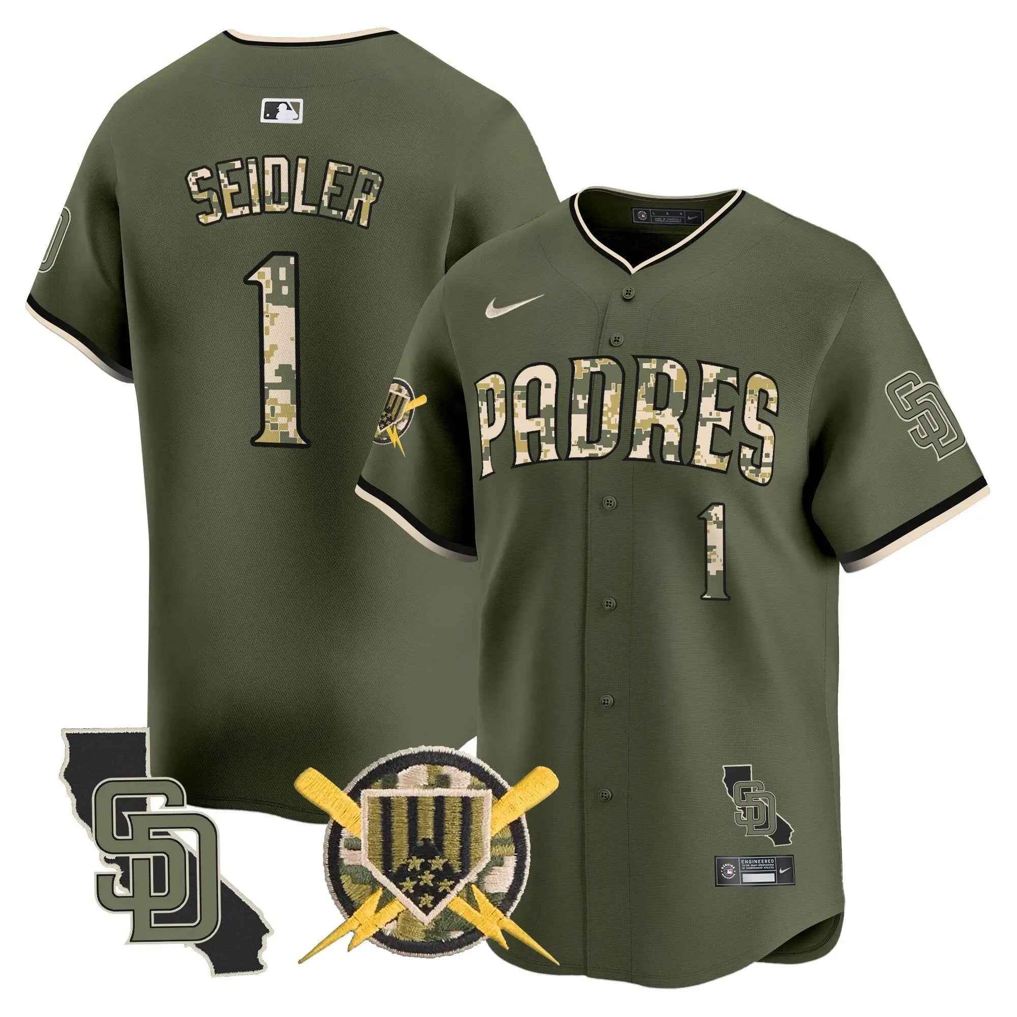 Padres Armed Forces Day Vapor Premier Limited Jersey - All Stitched by Digigearus