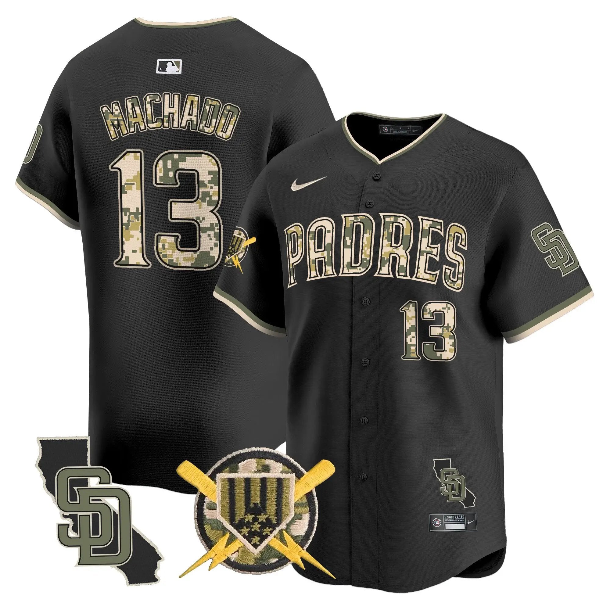 Padres Armed Forces Day Vapor Premier Limited Jersey - All Stitched by Digigearus