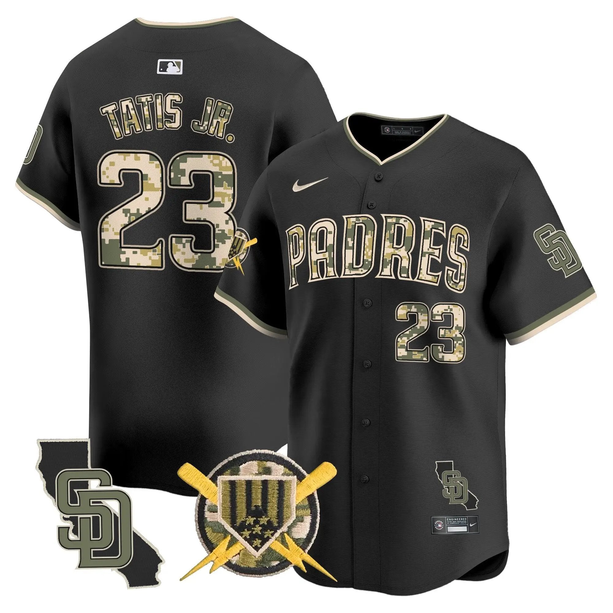 Padres Armed Forces Day Vapor Premier Limited Jersey - All Stitched by Digigearus