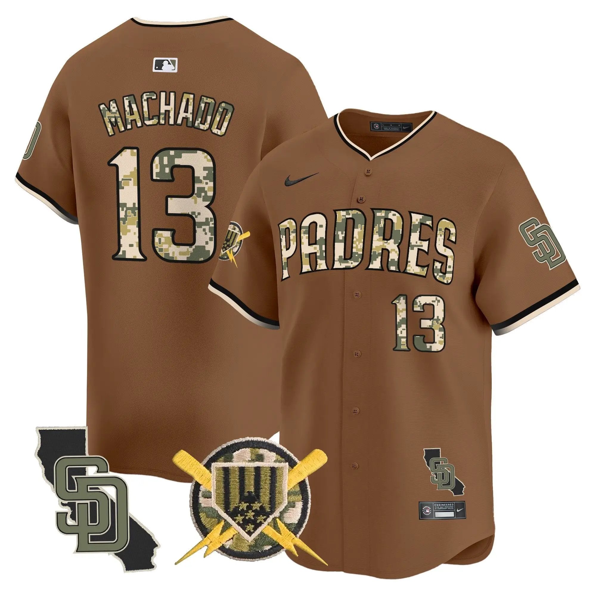 Padres Armed Forces Day Vapor Premier Limited Jersey - All Stitched by Digigearus