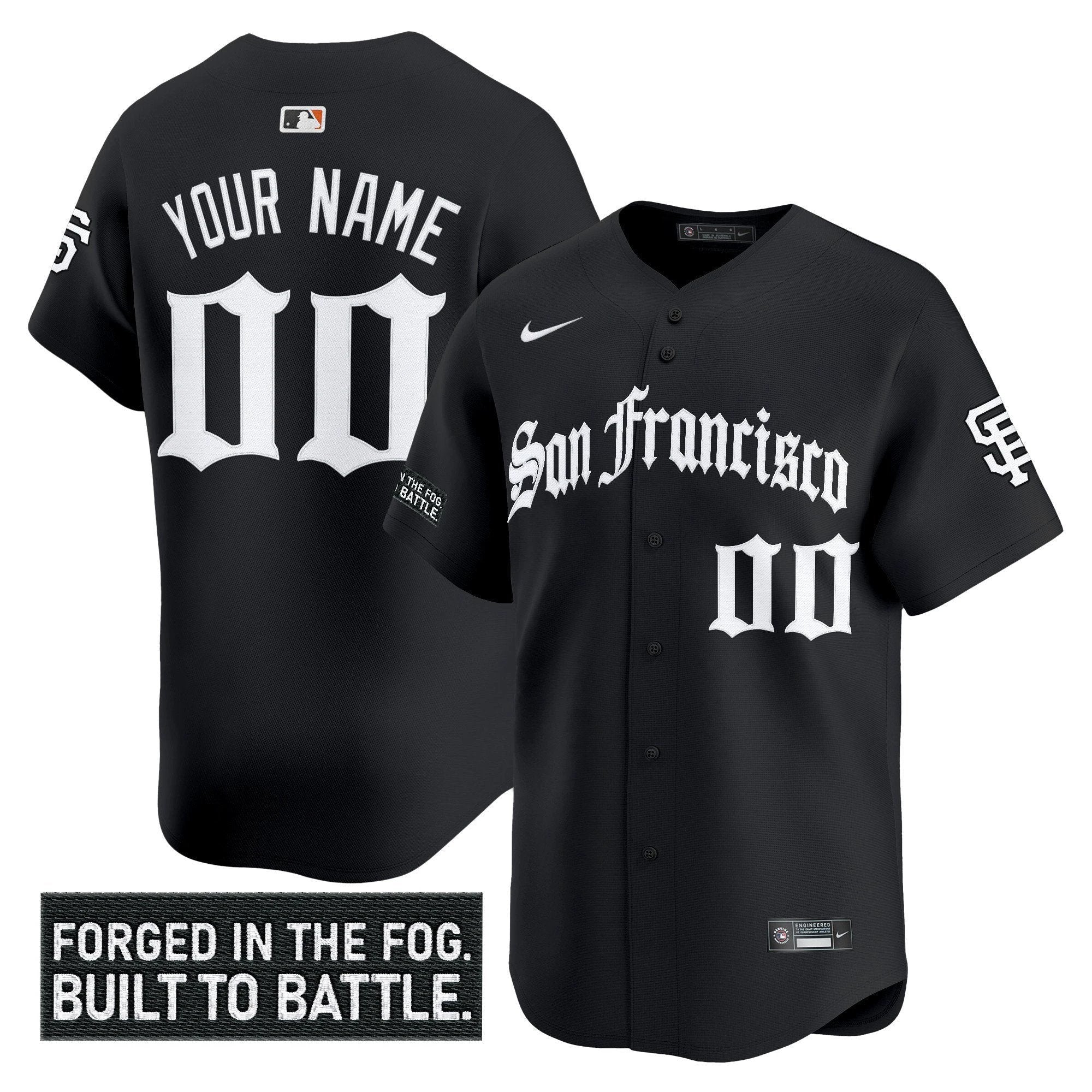 San Francisco Giants 'Gothic Fog Edition' Vapor Premier Limited Custom Jersey - All Stitched by San Francisco Giants