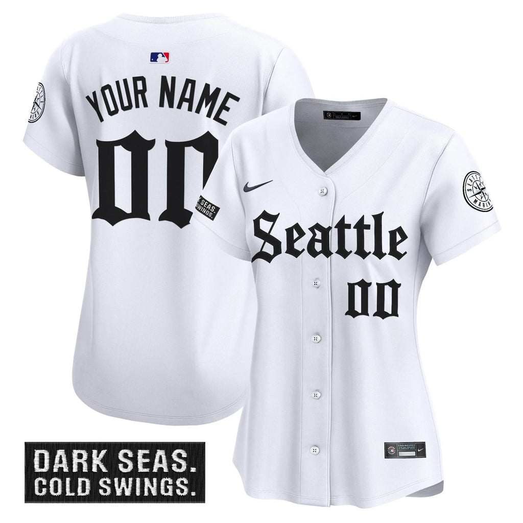 Seattle Mariners 'Deep Sea Gothic Edition' Vapor Premier Limited Custom Jersey - All Stitched by Seattle Mariners
