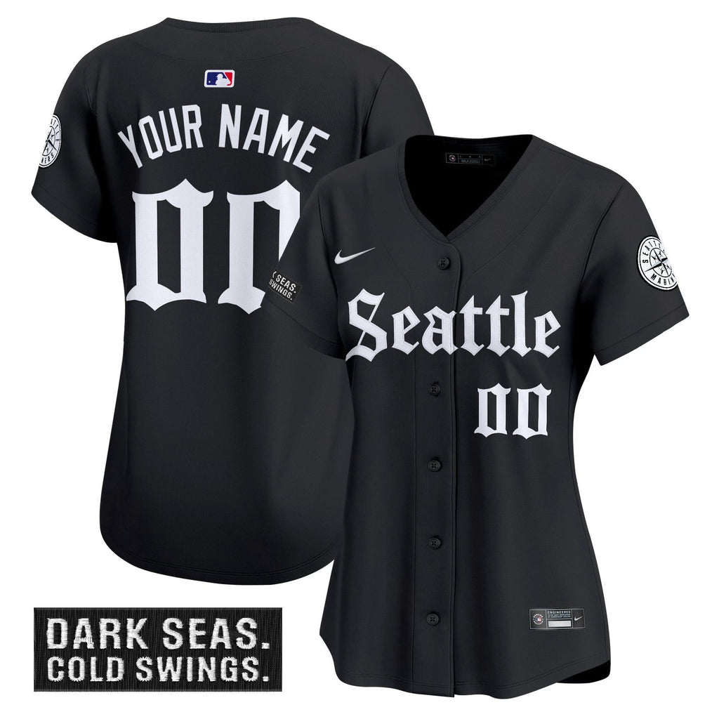 Seattle Mariners 'Deep Sea Gothic Edition' Vapor Premier Limited Custom Jersey - All Stitched by Seattle Mariners