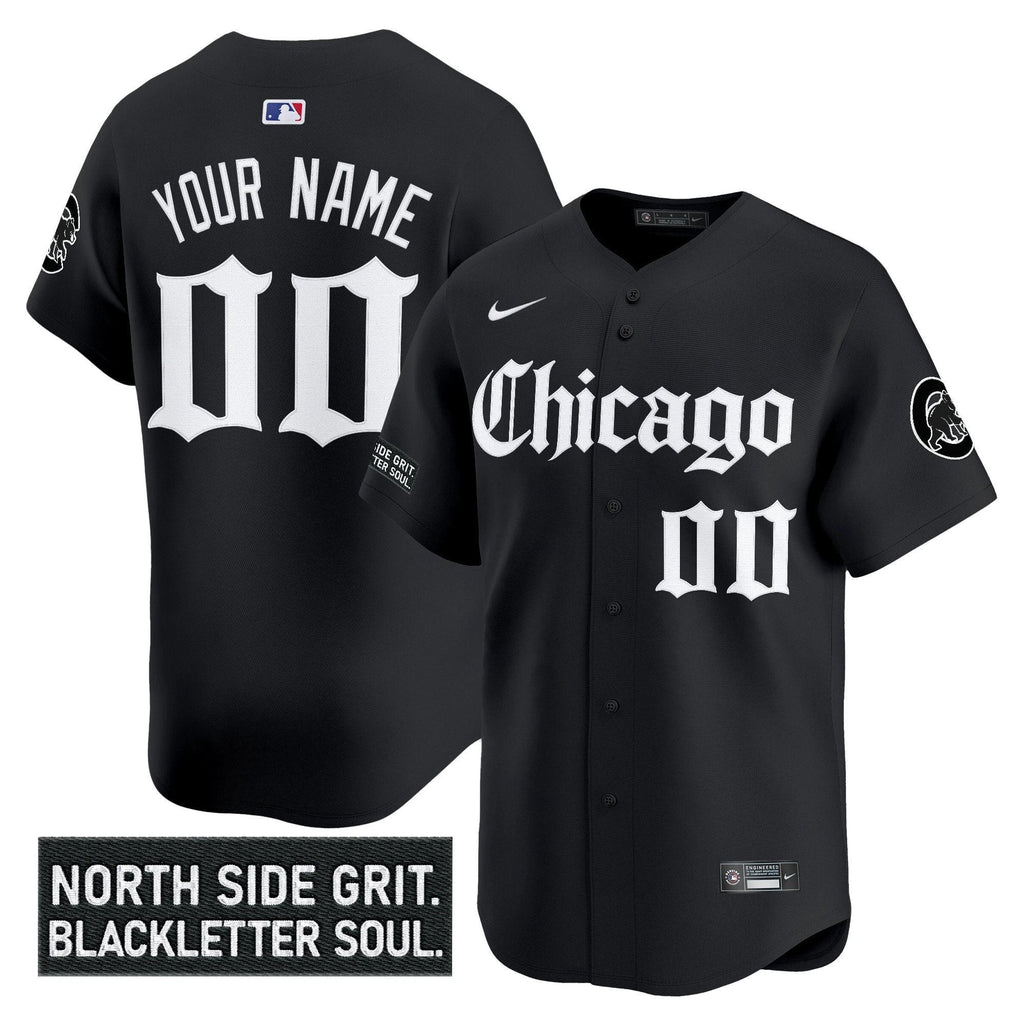 Chicago Cubs 'Gothic North Side Edition' Vapor Premier Limited Custom Jersey V2 - All Stitched by Chicago Cubs