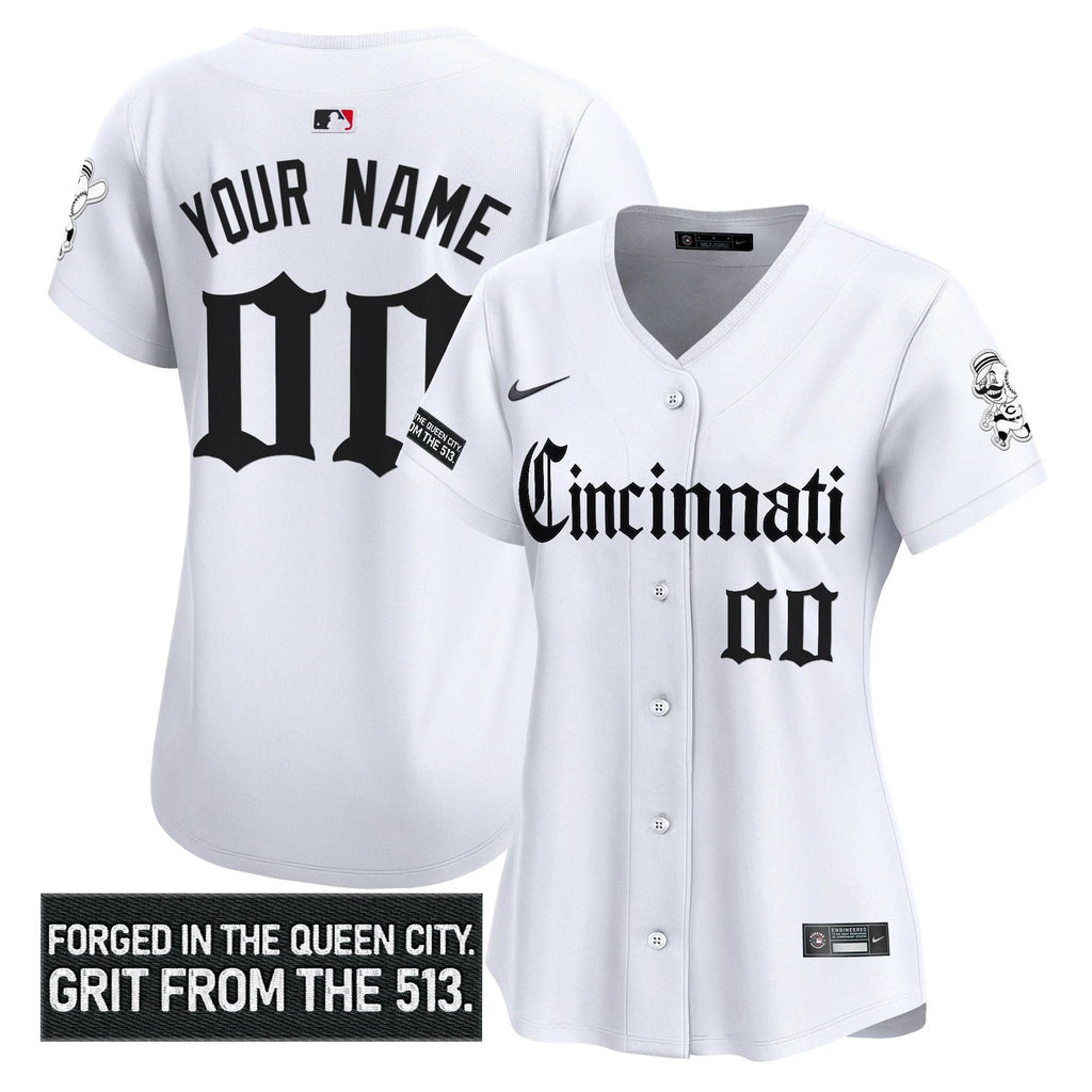 Cincinnati Reds 'Gothic Queen City Edition' Vapor Premier Limited Custom Jersey - All Stitched by Cincinnati Reds