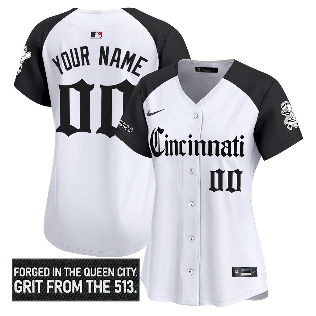 Cincinnati Reds 'Gothic Queen City Edition' Vapor Premier Limited Custom Jersey - All Stitched by Cincinnati Reds