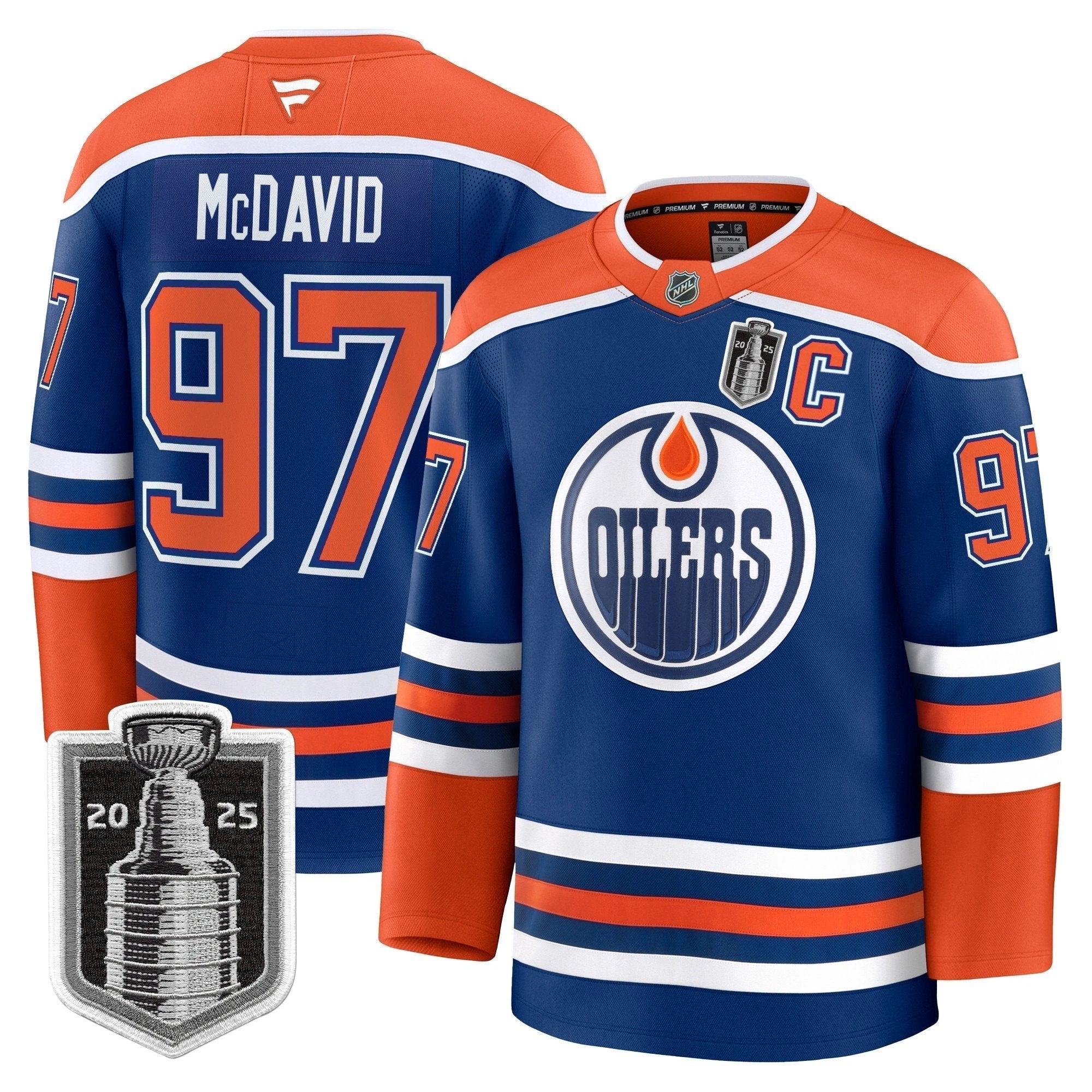 Men Edmonton Oilers 2025 Stanley Cup Final Premium Jersey - All Stitched by Edmonton Oilers