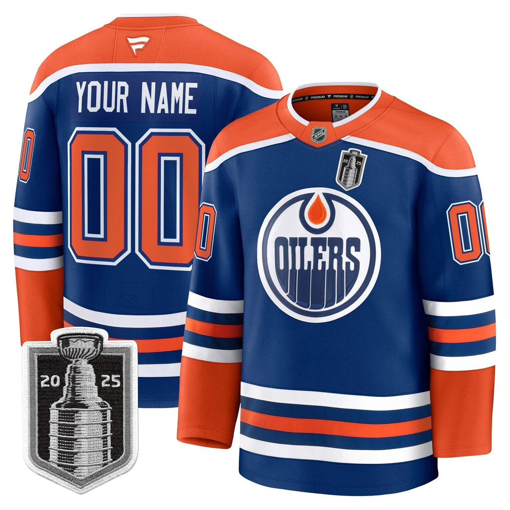 Edmonton Oilers 2025 Stanley Cup Final Premium Custom Jersey - All Stitched by Edmonton Oilers