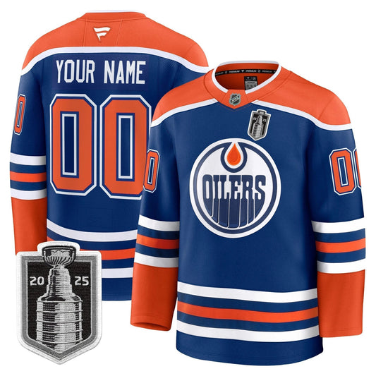 Edmonton Oilers 2025 Stanley Cup Final Premium Custom Jersey - All Stitched by Edmonton Oilers