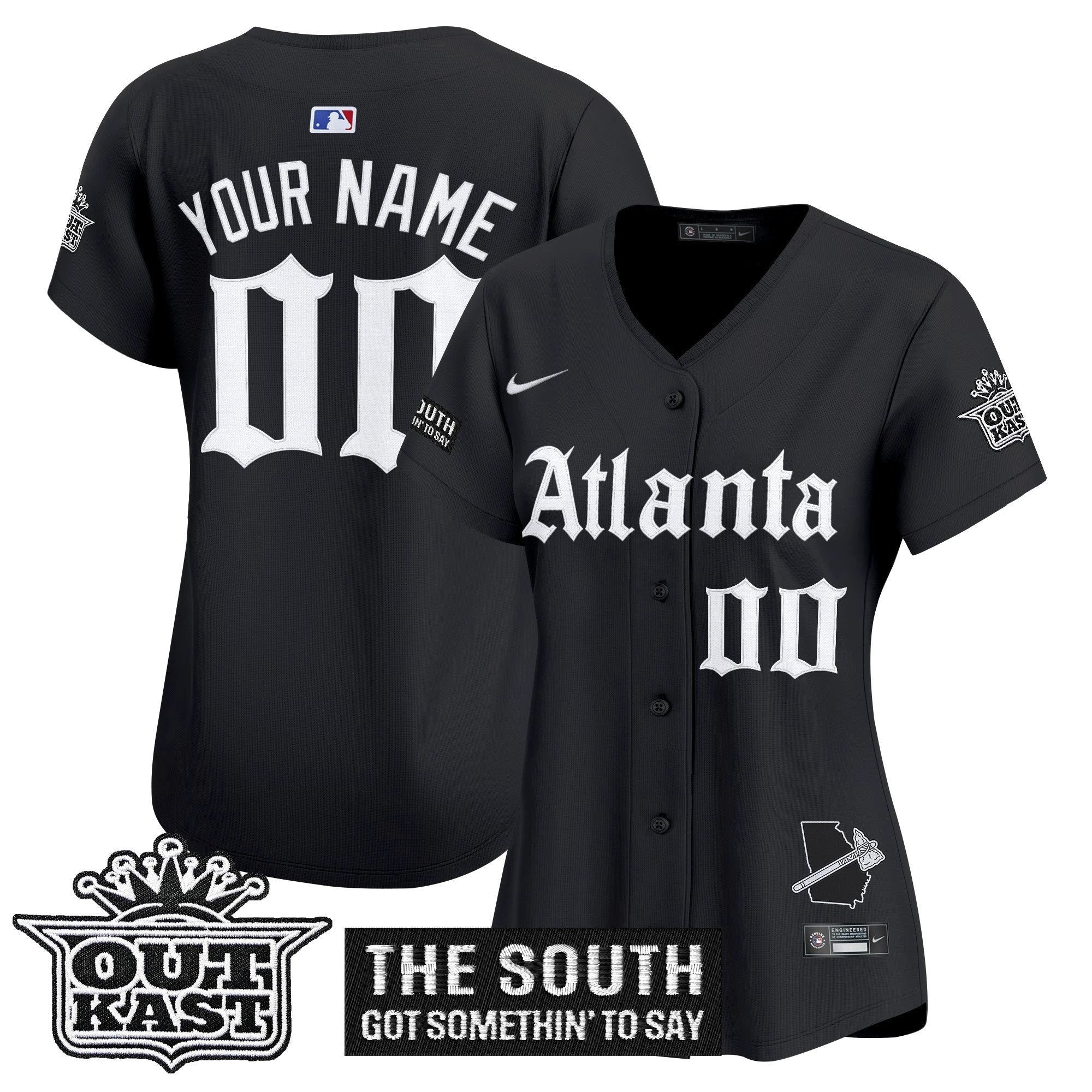 Atlanta Braves 'Gothic South x Outkast Edition' Vapor Premier Limited Custom Jersey - All Stitched by Atlanta Braves