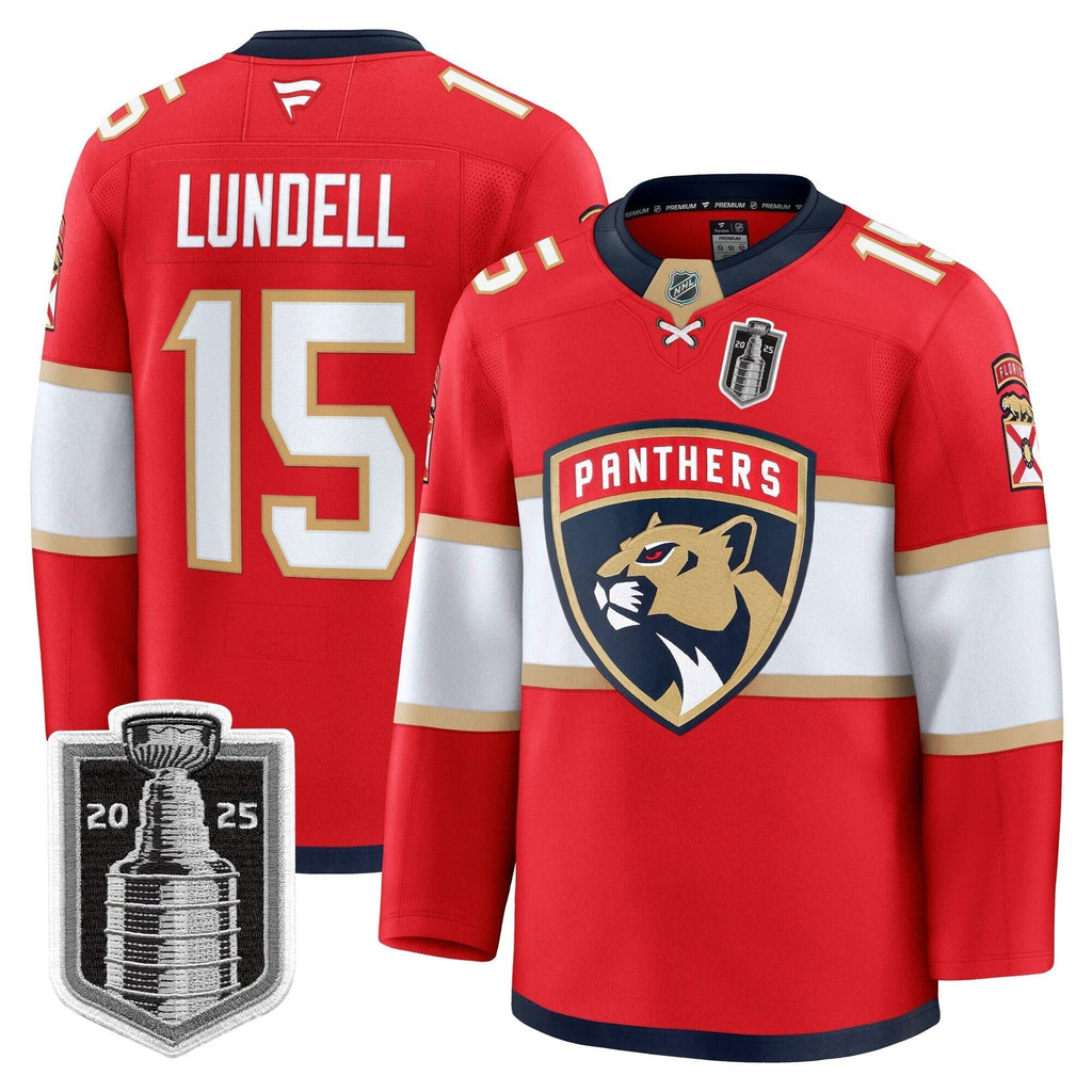 Men Florida Panthers 2025 Stanley Cup Final Premium Jersey - All Stitched by Florida Panthers