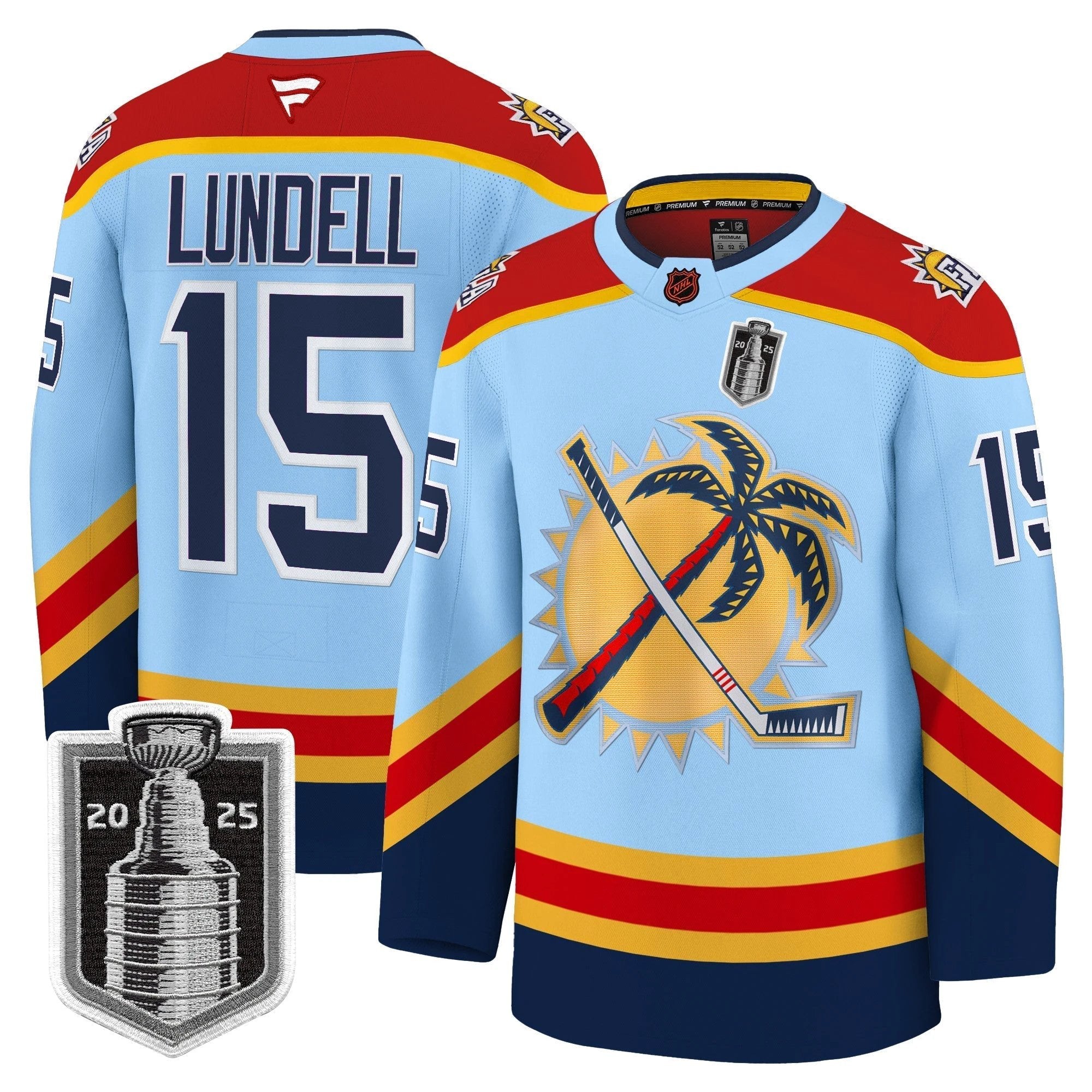 Men Florida Panthers 2025 Stanley Cup Final Premium Jersey - All Stitched by Florida Panthers