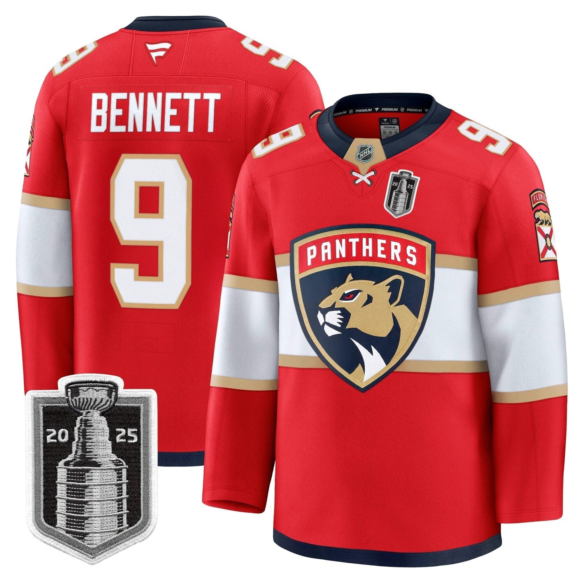Men Florida Panthers 2025 Stanley Cup Final Premium Jersey - All Stitched by Florida Panthers