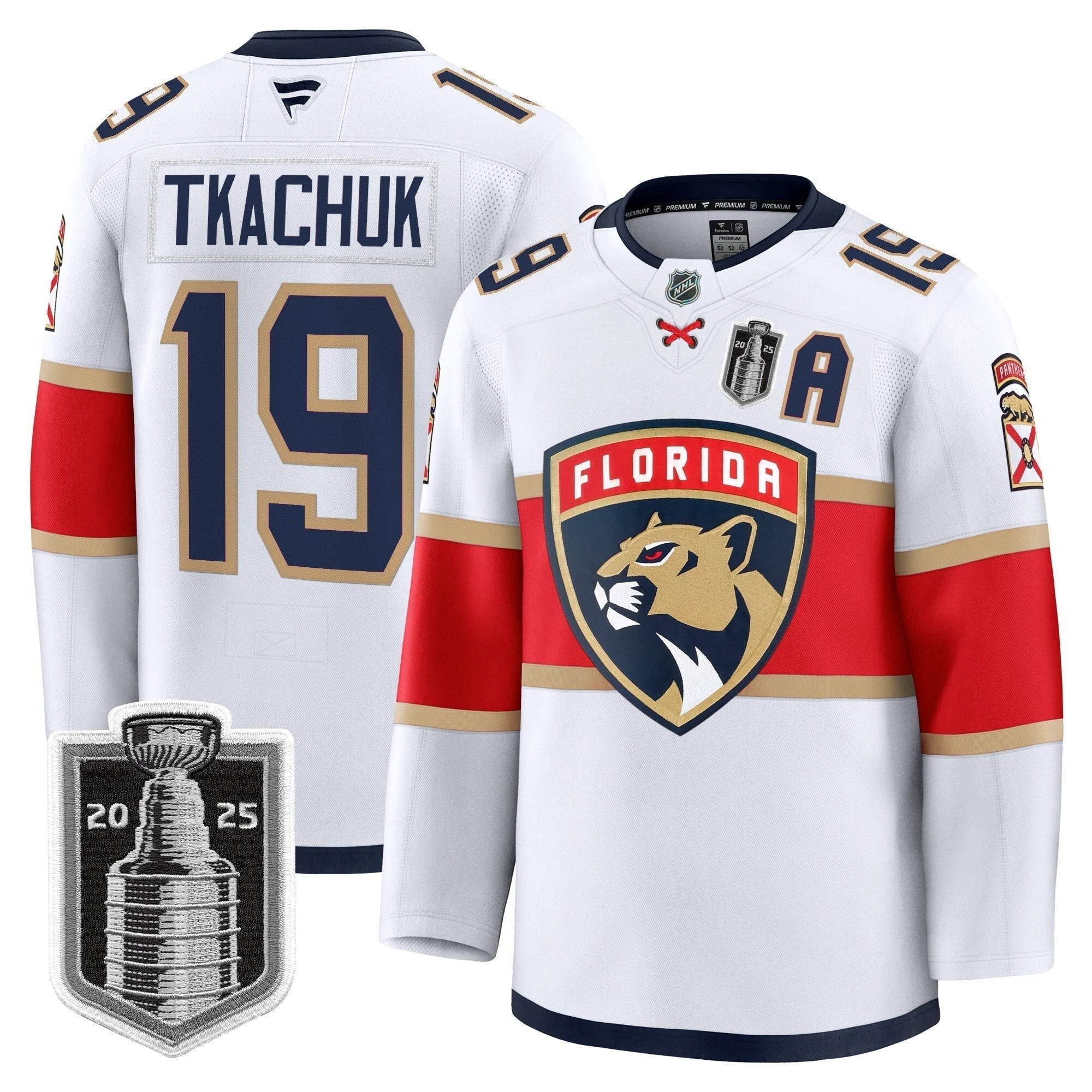 Men Florida Panthers 2025 Stanley Cup Final Premium Jersey - All Stitched by Florida Panthers