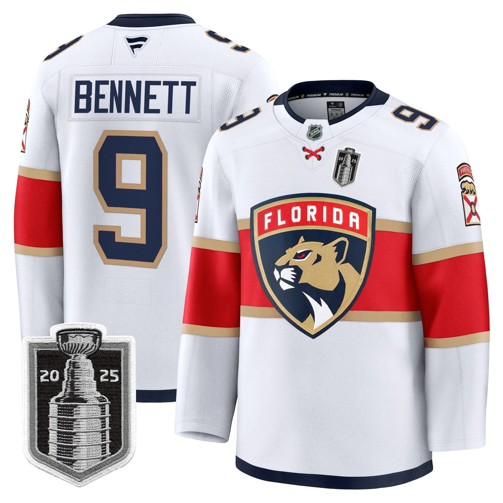 Men Florida Panthers 2025 Stanley Cup Final Premium Jersey - All Stitched by Florida Panthers