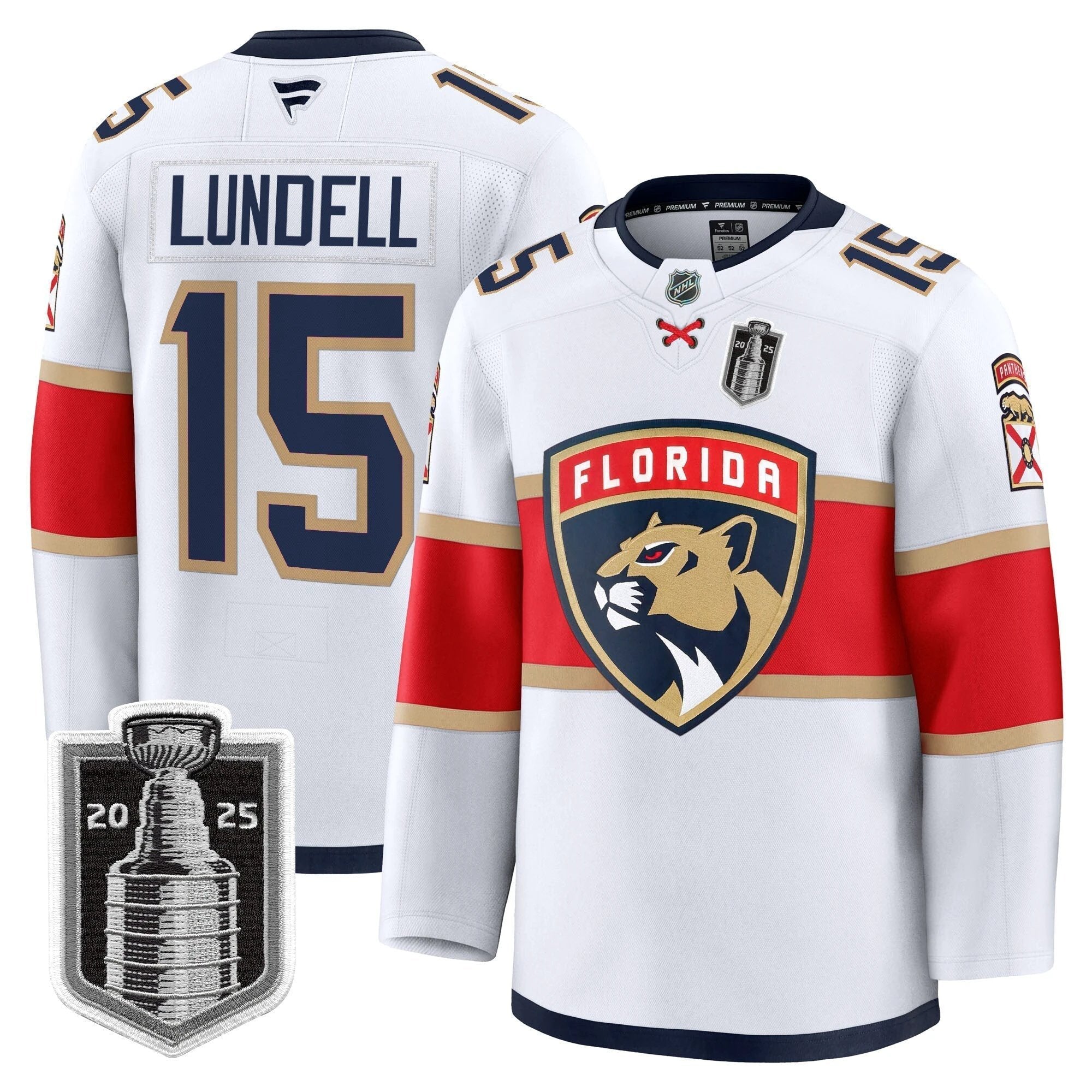 Men Florida Panthers 2025 Stanley Cup Final Premium Jersey - All Stitched by Florida Panthers