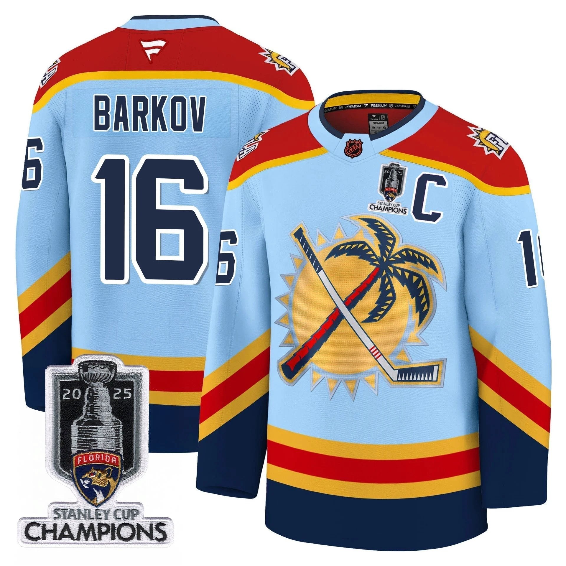 Florida Panthers 2025 Stanley Cup Champions Jersey - All Stitched by Florida Panthers